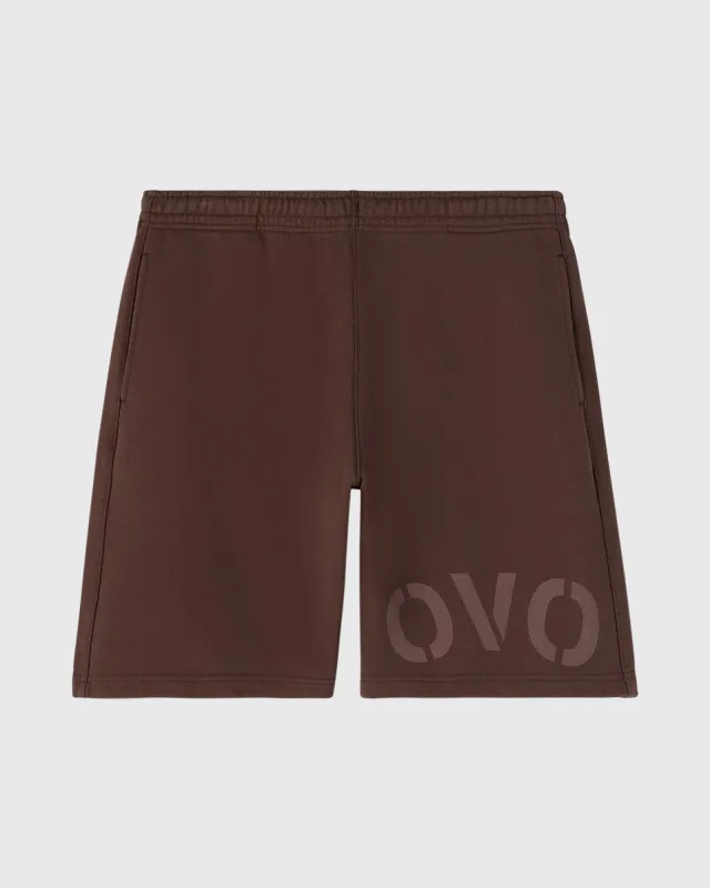 Garment Dyed Sweatshorts - Brown sold by OVO