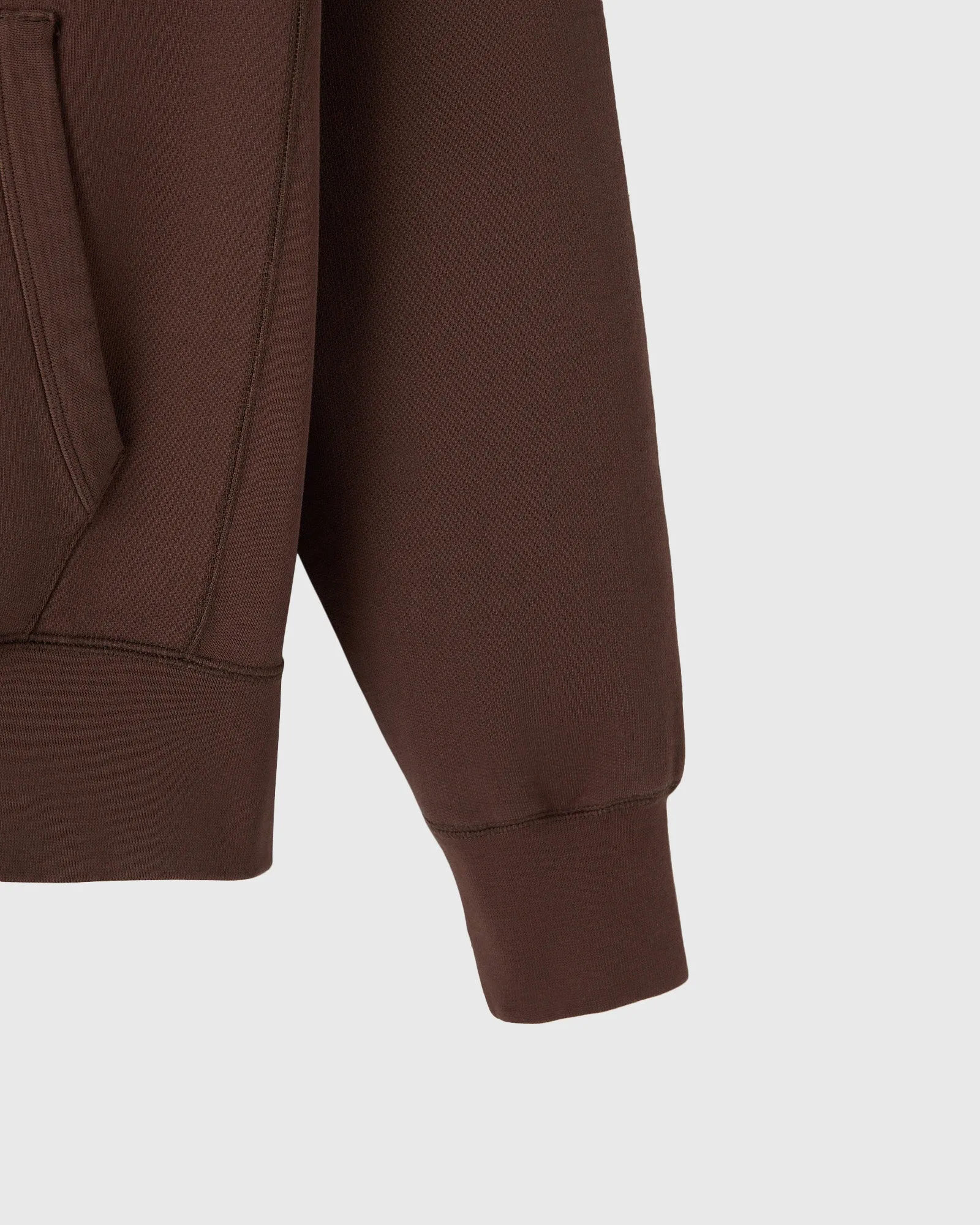 Garment Dyed Quarter-Zip Hoodie - Brown sold by OVO product image thumbnail 4