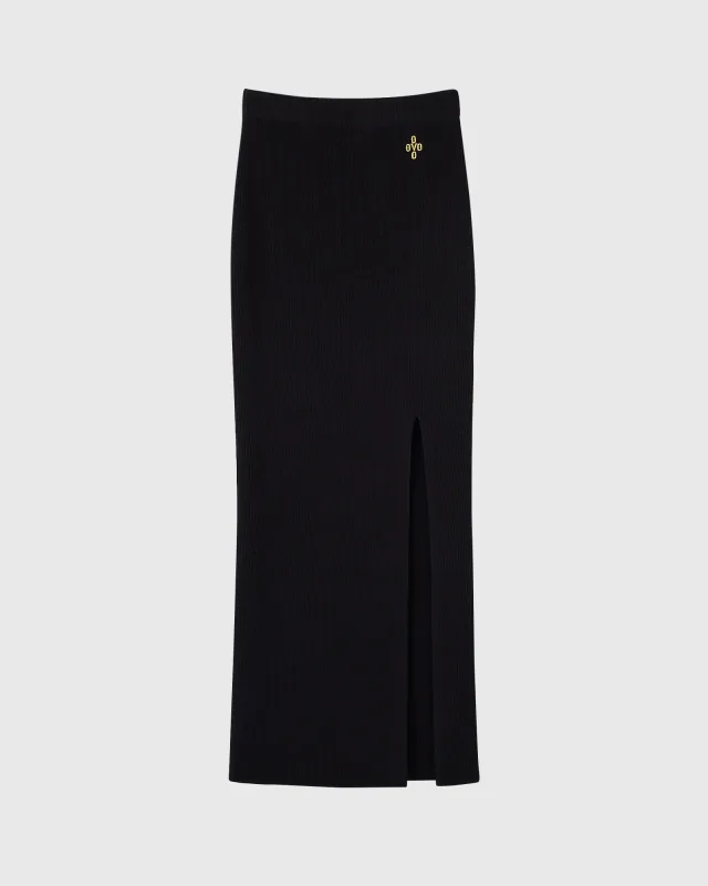 Pom Pom Sweater Skirt - Black sold by OVO