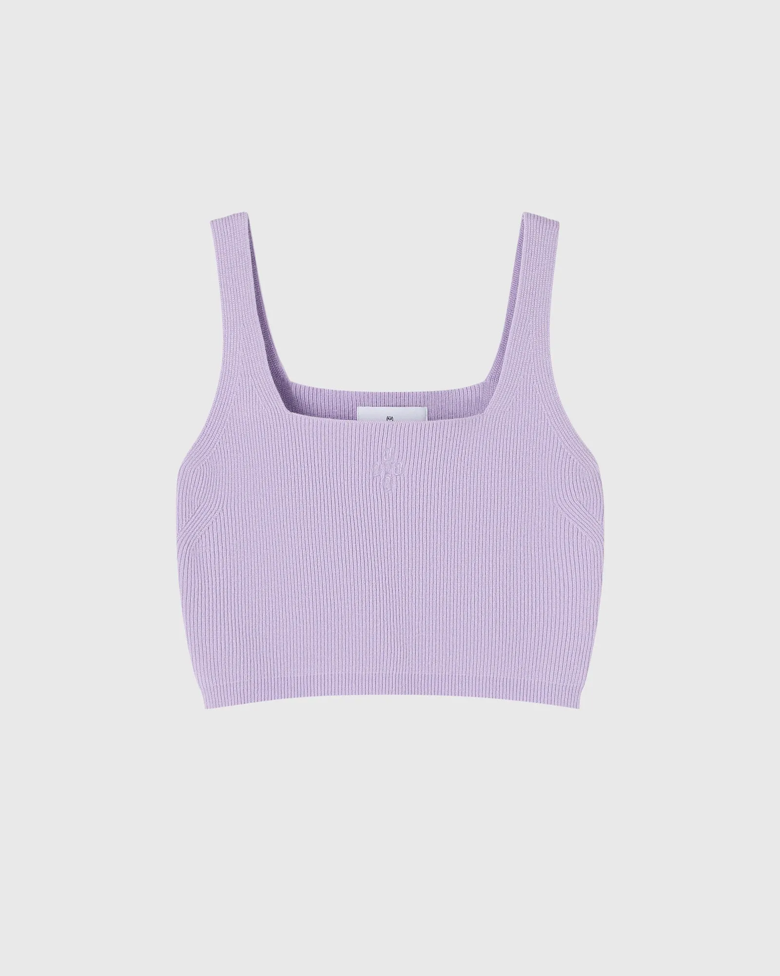 Pom Pom Cropped Sweater Tank - Light Purple sold by OVO