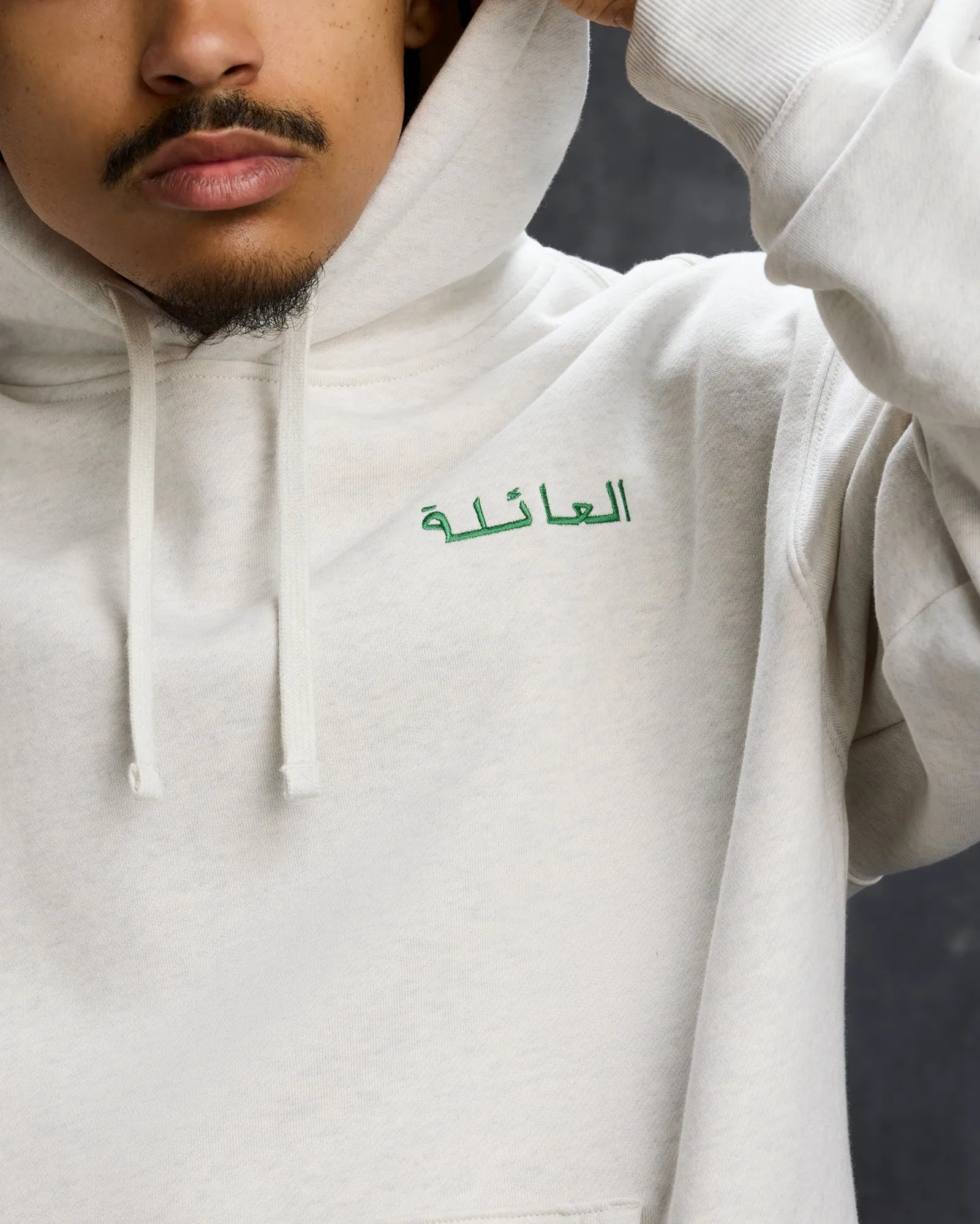 Family Calligraphy Hoodie - Ash Heather Grey sold by OVO product image thumbnail 3