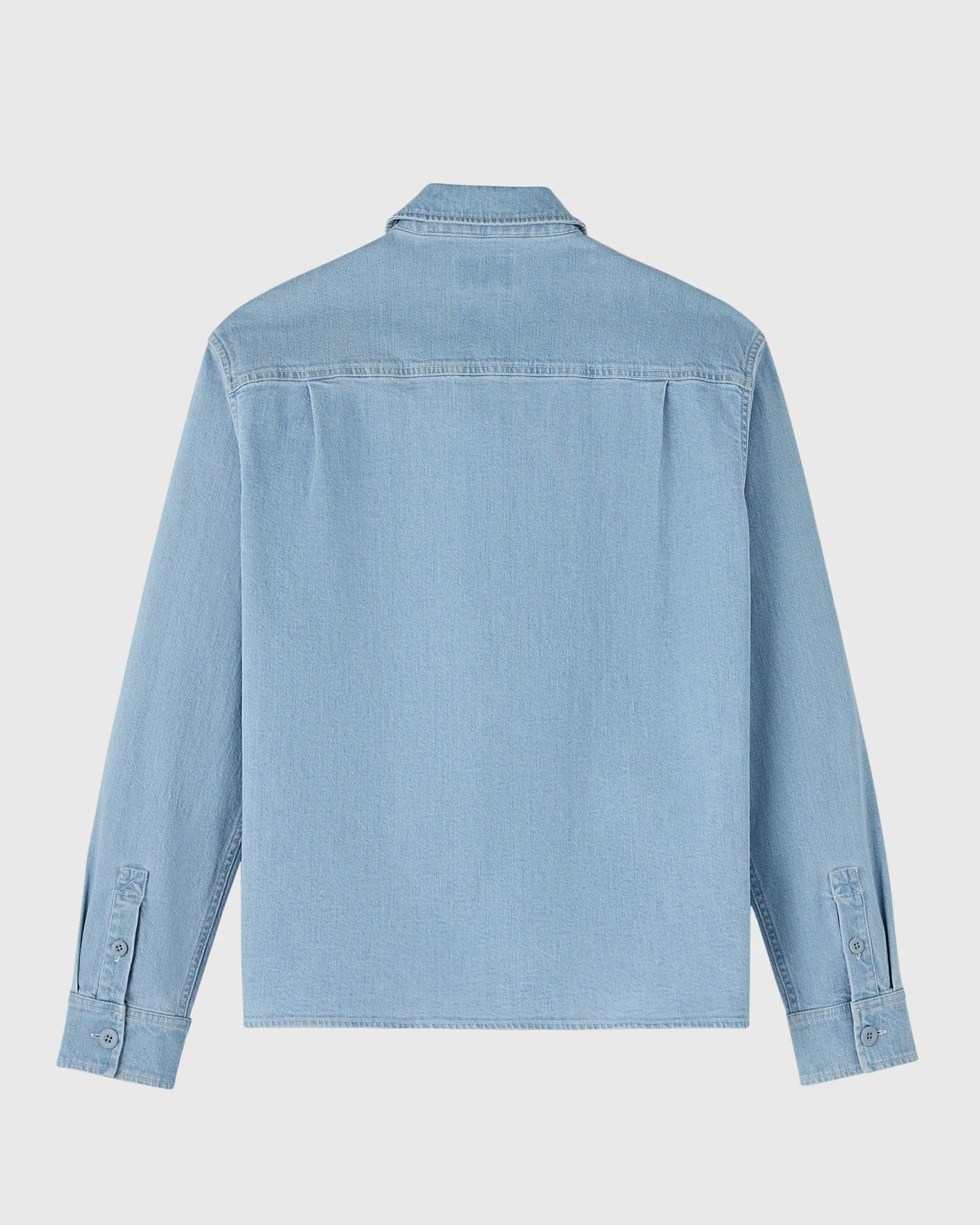 Denim Zip-Up Shirt - Washed Denim sold by OVO product image thumbnail 4