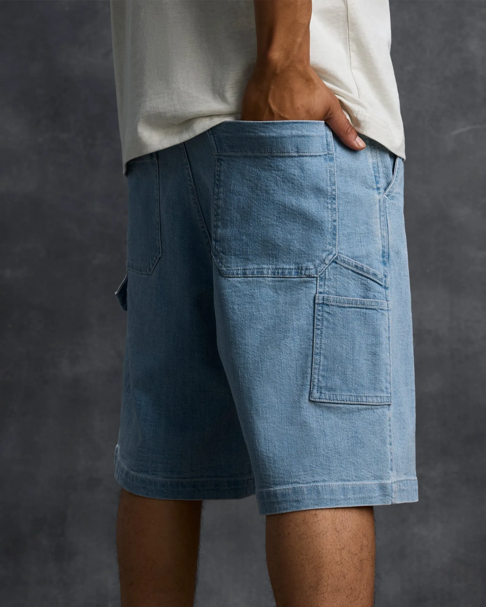 Denim Carpenter Short - Washed Denim sold by OVO product image thumbnail 3