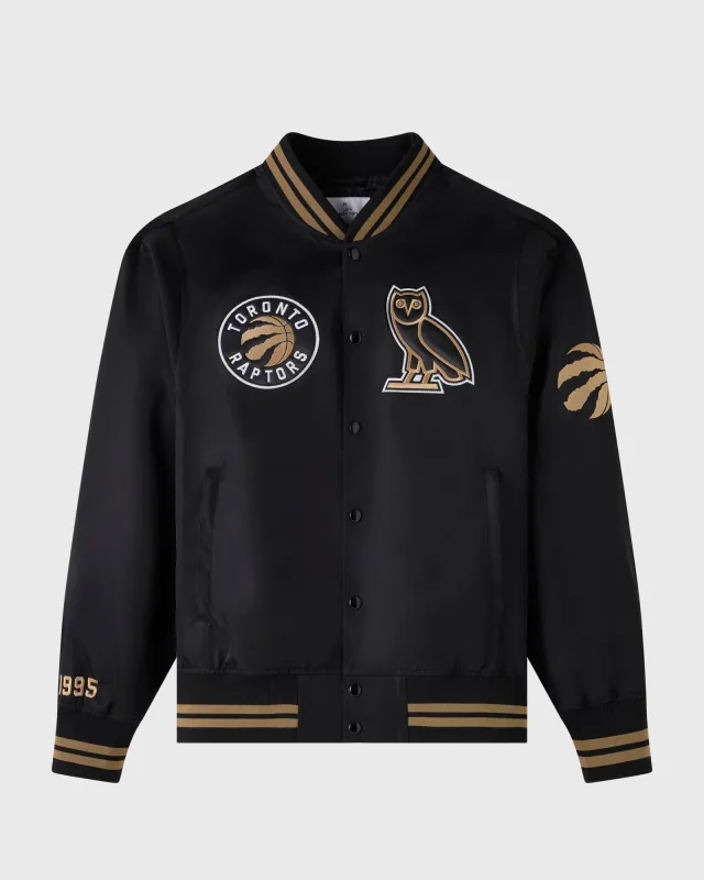NBA Toronto Raptors Satin Varsity Jacket - Black sold by OVO