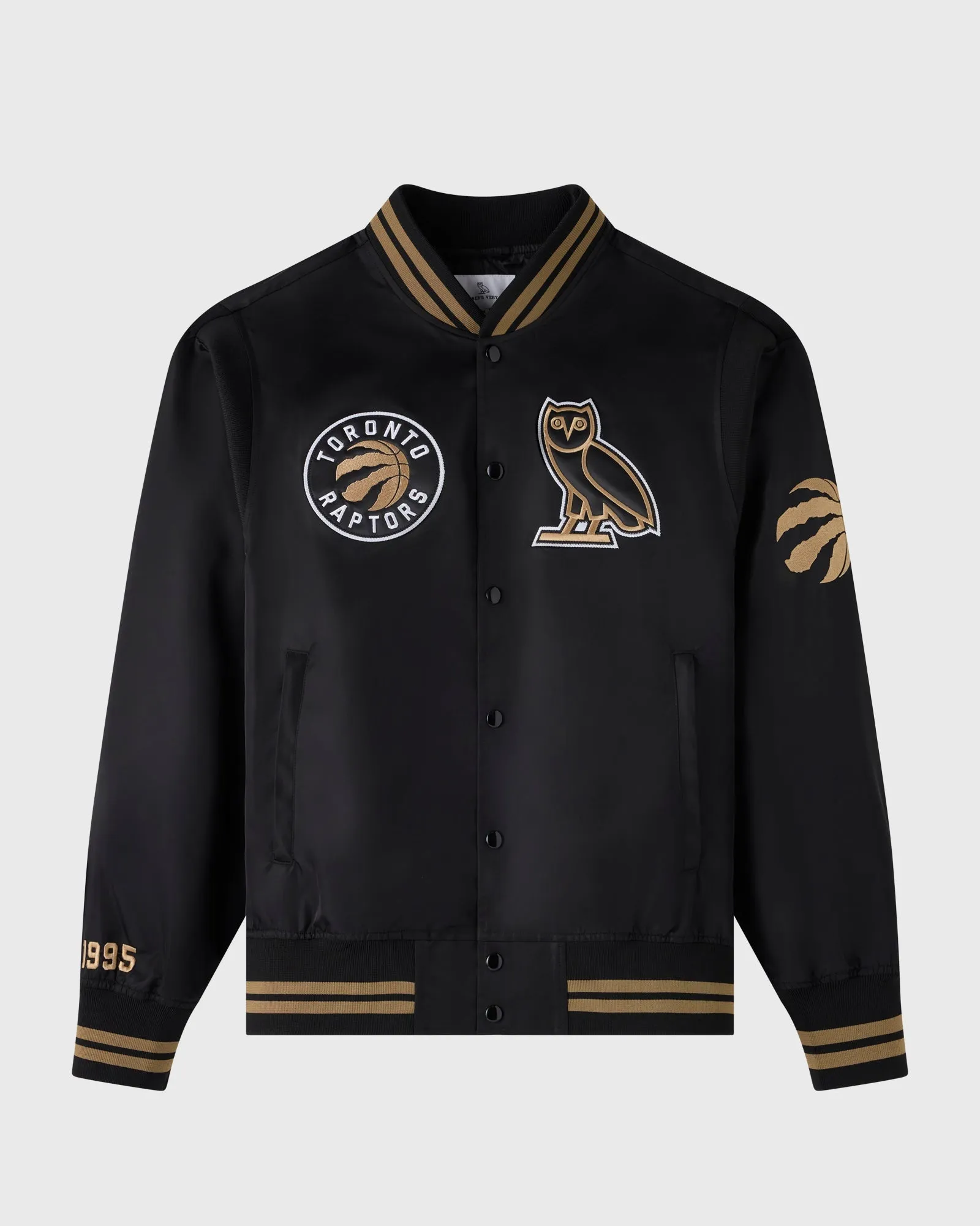 NBA Toronto Raptors Satin Varsity Jacket - Black sold by OVO