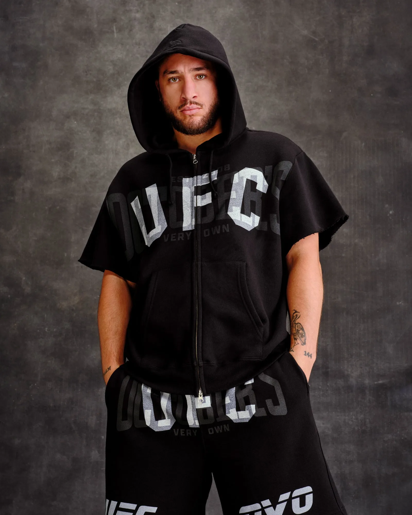 UFC Full-Zip Short-Sleeve Hoodie - Black sold by OVO product image thumbnail 3