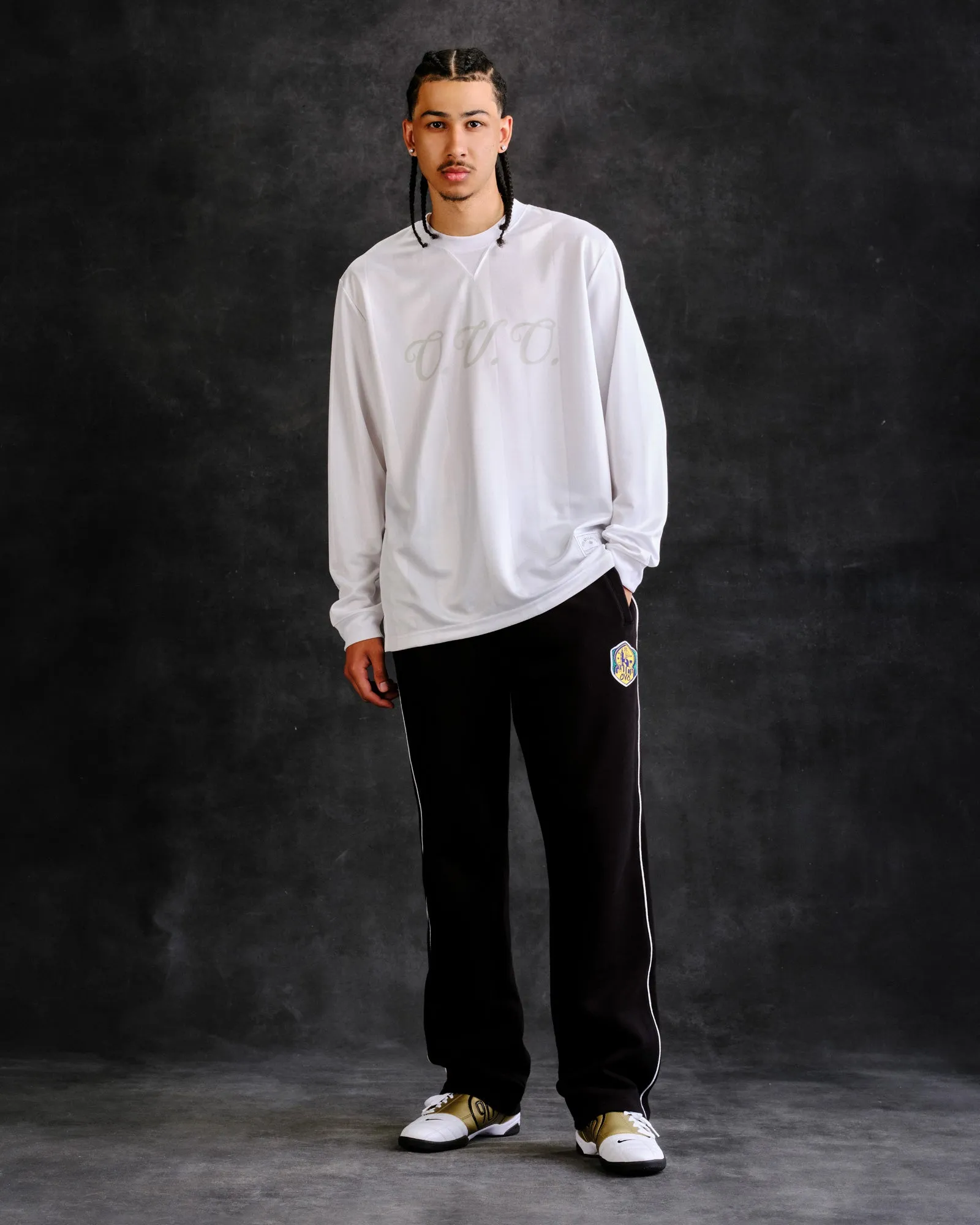 Retro Script Long-Sleeve Soccer Jersey - White sold by OVO product image thumbnail 2