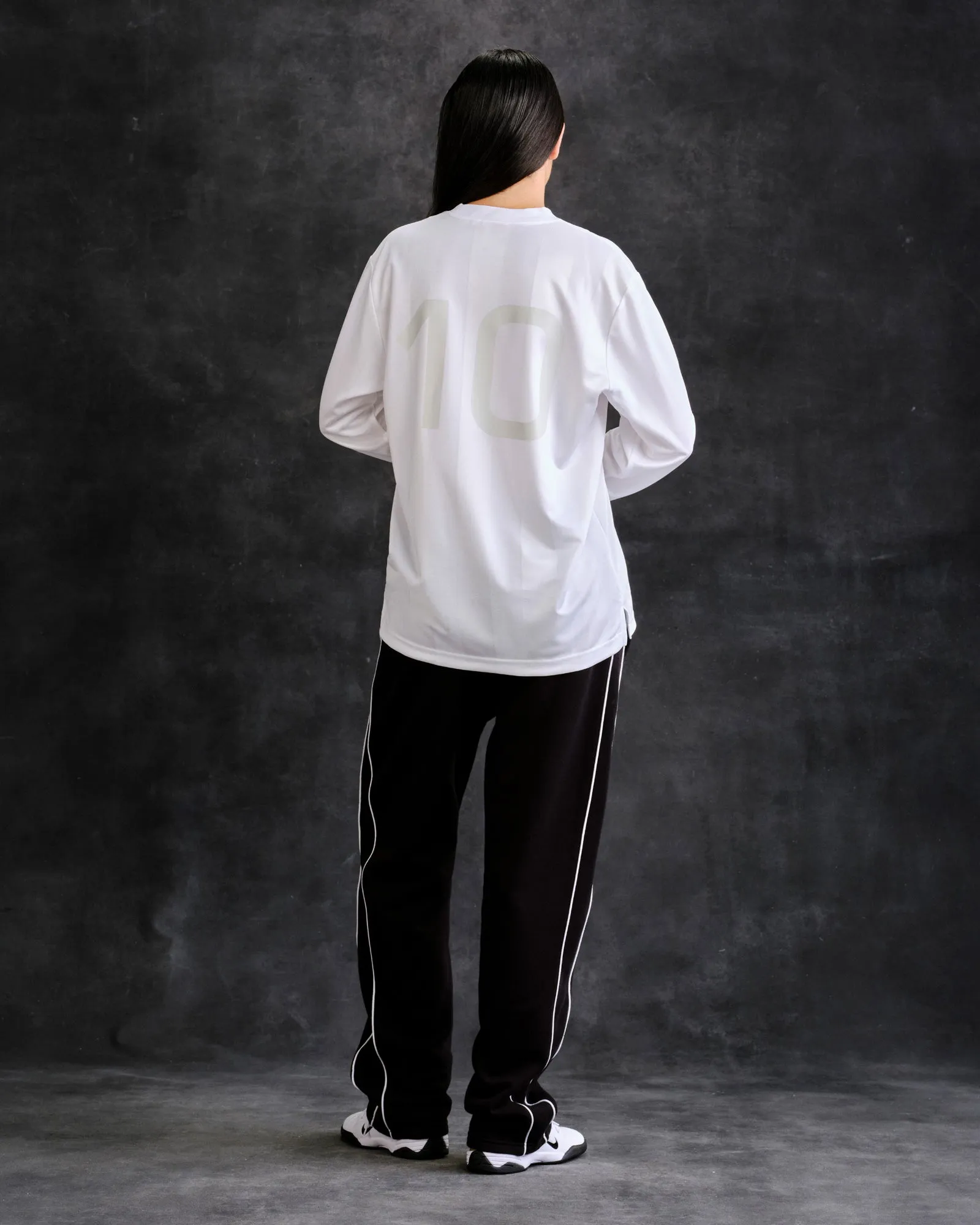 Retro Script Long-Sleeve Soccer Jersey - White sold by OVO product image thumbnail 4