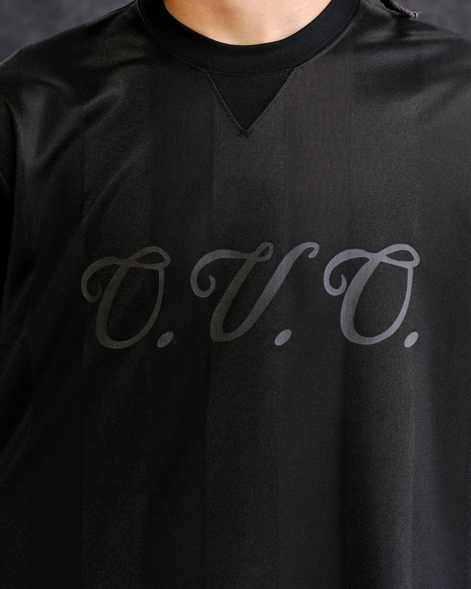 Retro Script Long-Sleeve Soccer Jersey - Black sold by OVO product image thumbnail 3