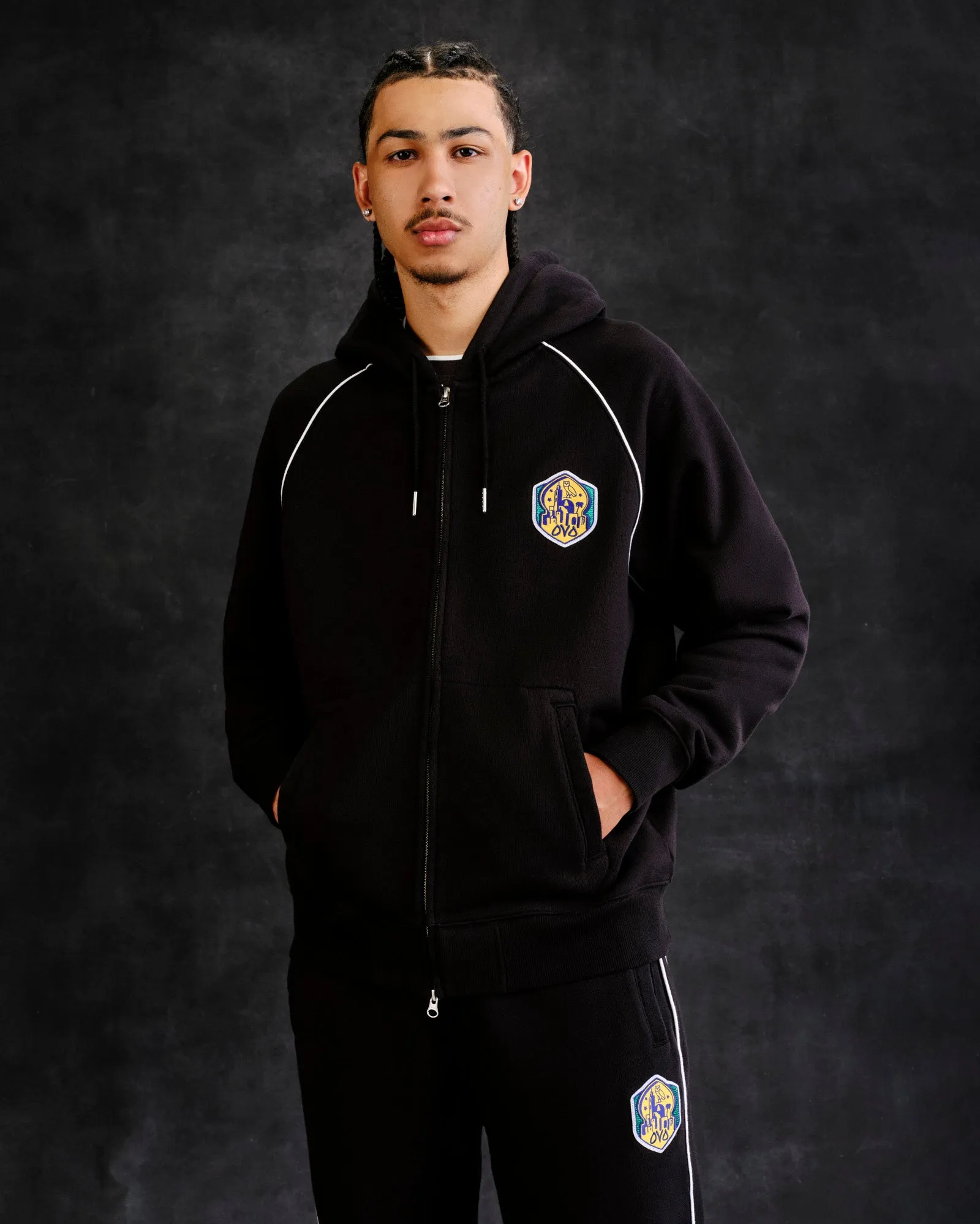 Full-Zip Raglan Hoodie - Black sold by OVO product image thumbnail 2