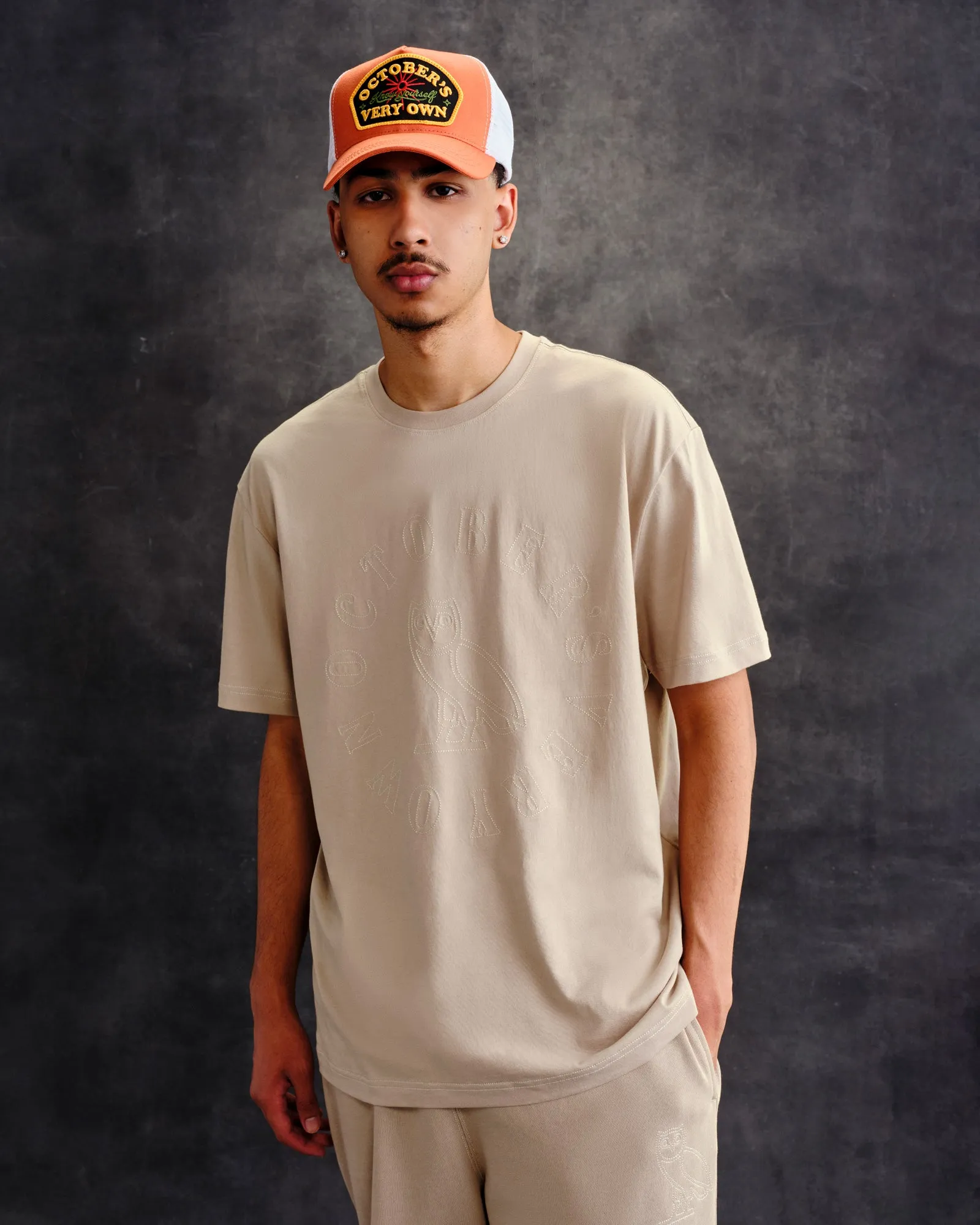 Tonal Stitch Tee - Beige sold by OVO product image thumbnail 2