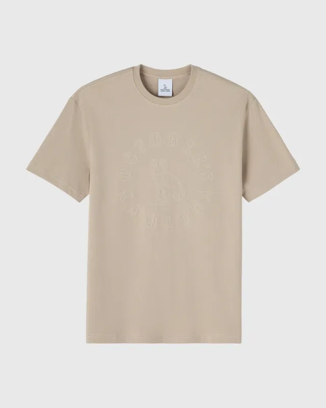 Tonal Stitch Tee - Beige sold by OVO