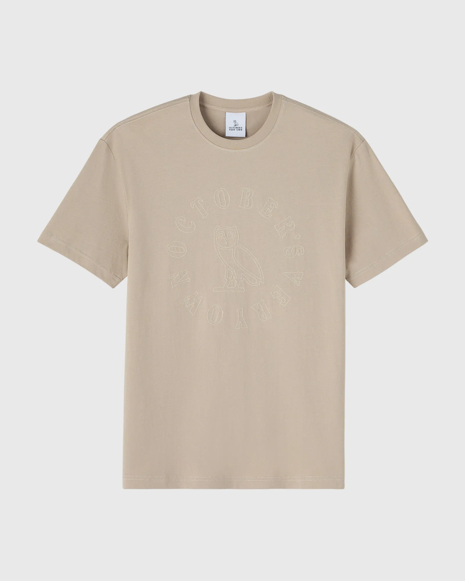 Tonal Stitch Tee - Beige sold by OVO
