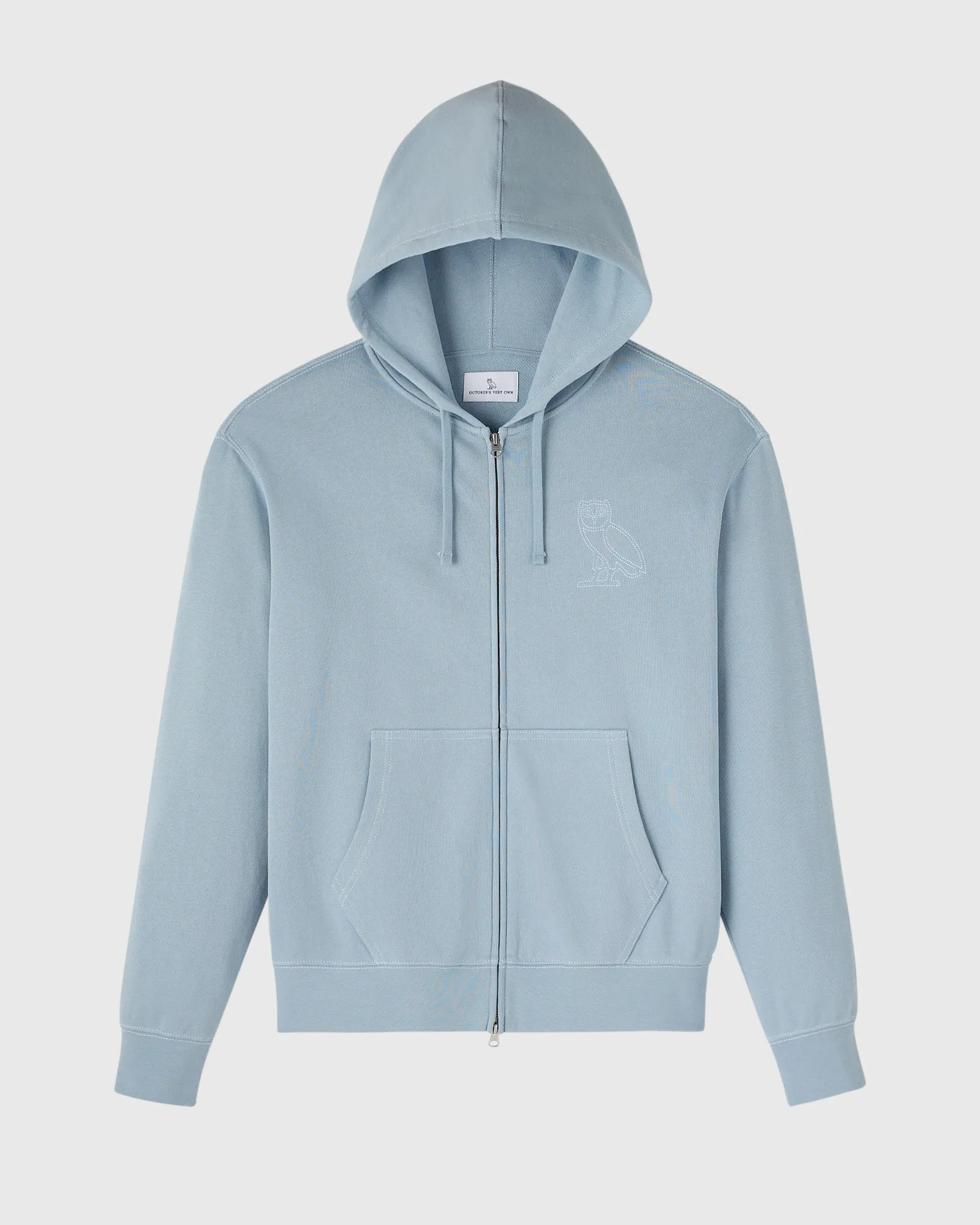 Tonal Stitch Full-Zip Hoodie - Light Blue sold by OVO