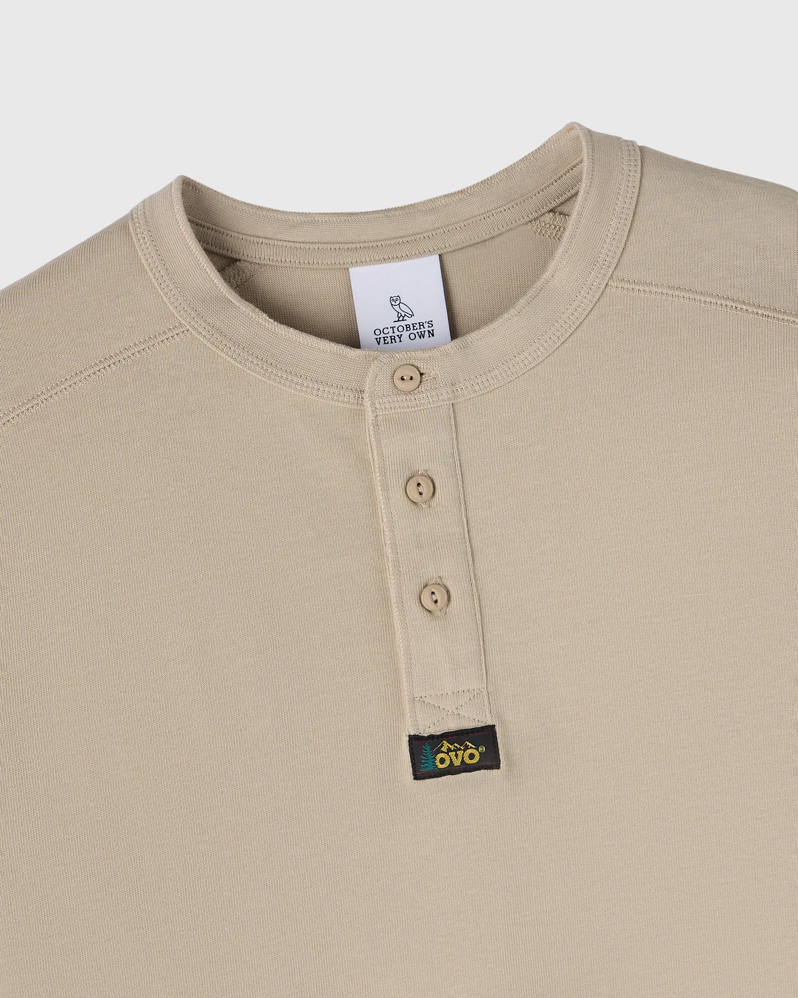 Outdoors Long-Sleeve Henley - Beige sold by OVO product image thumbnail 3