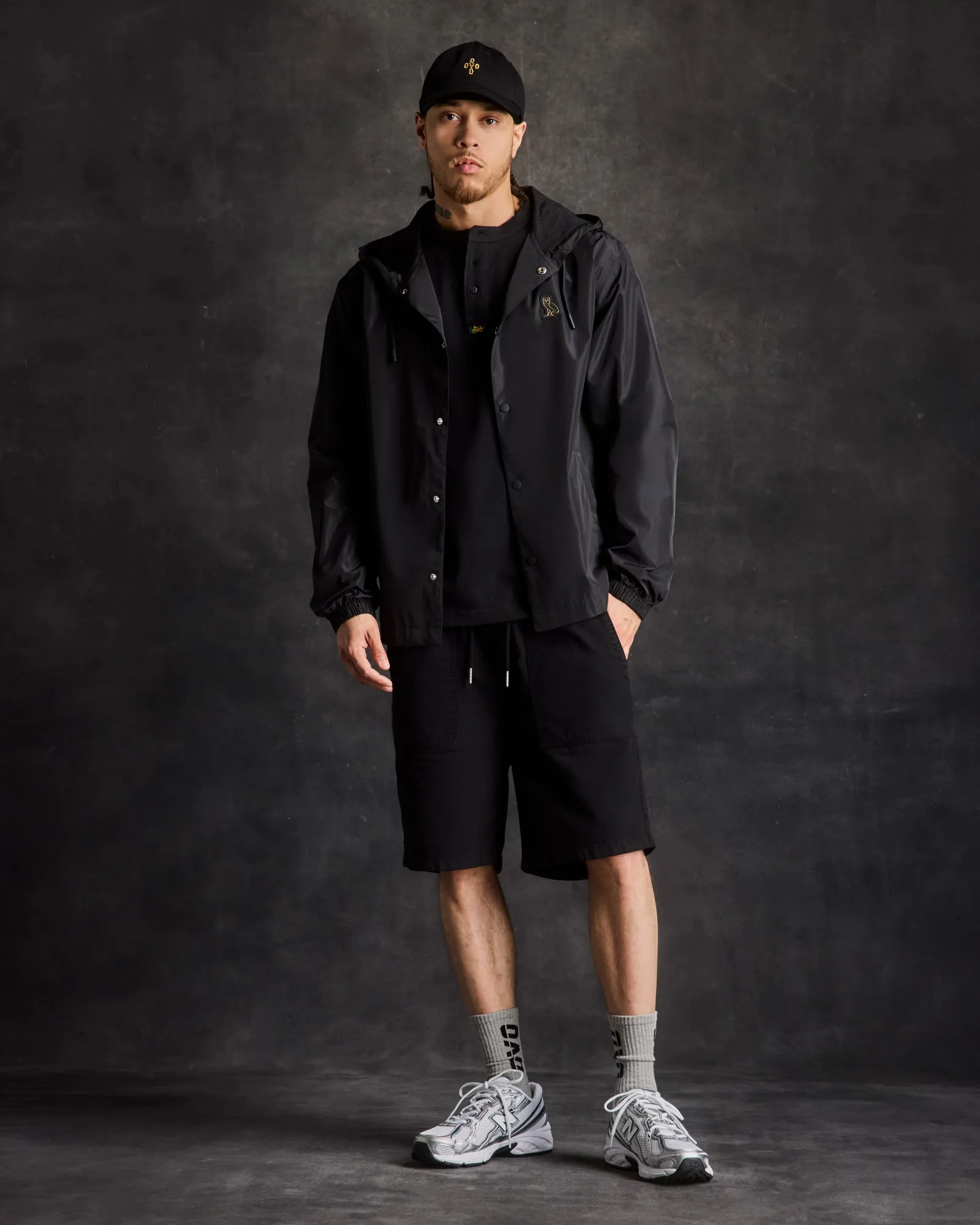 Hooded Coaches Jacket - Black sold by OVO product image thumbnail 2