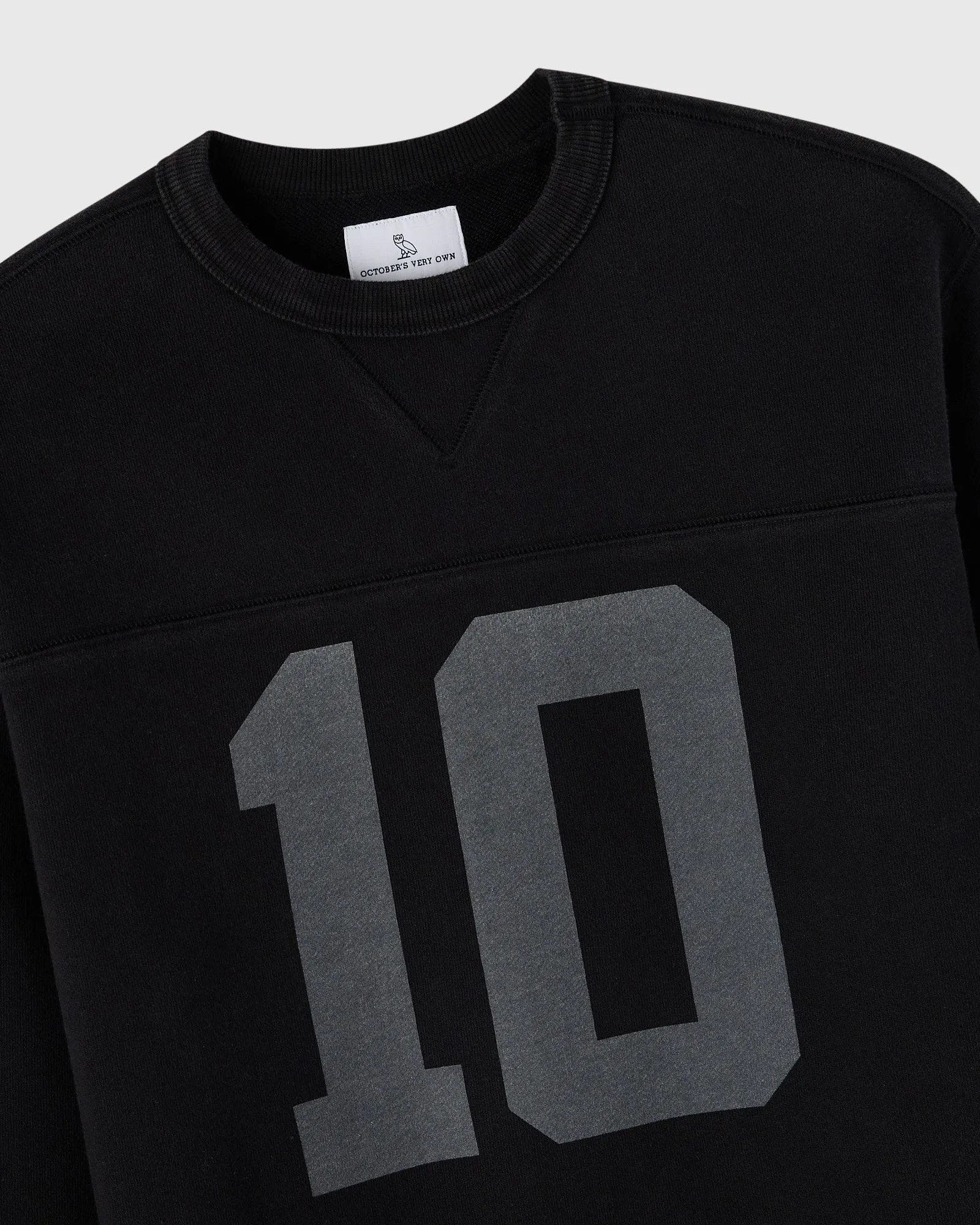 Enzyme Washed Panelled Crewneck - Black sold by OVO product image thumbnail 3