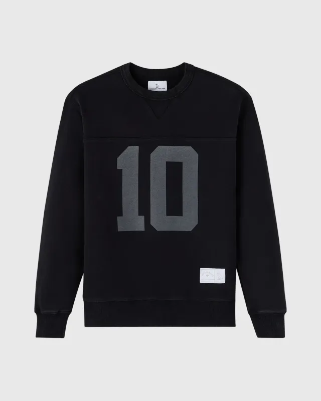 Enzyme Washed Panelled Crewneck - Black sold by OVO