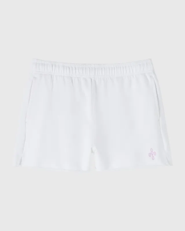 Pom Pom Sweatshort - White sold by OVO
