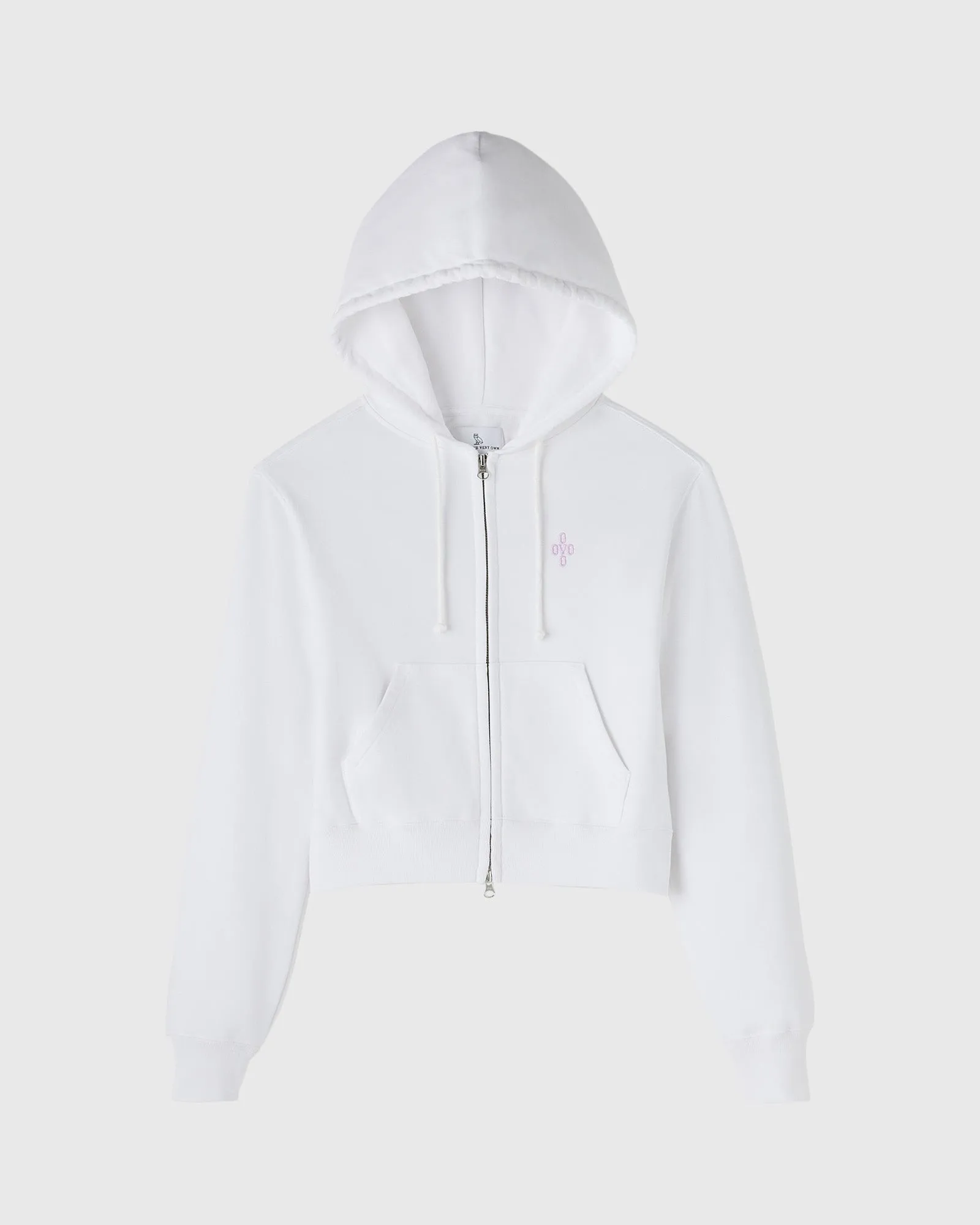 Pom Pom Full-Zip Hoodie - White sold by OVO