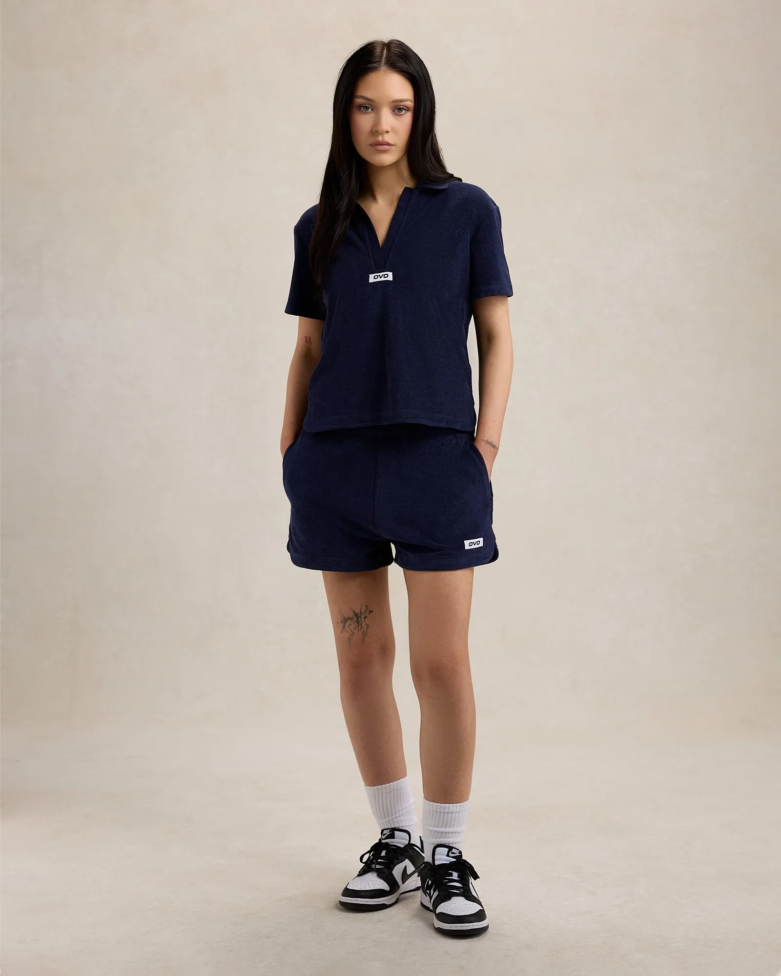 Euro Terry Cloth Sweatshort - Navy sold by OVO product image thumbnail 2