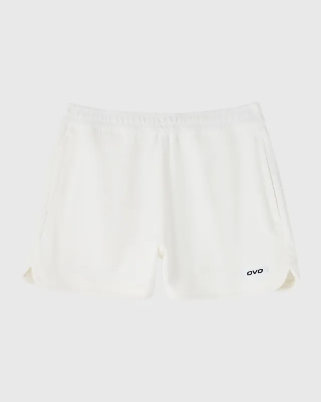 Euro Terry Cloth Sweatshort - White sold by OVO