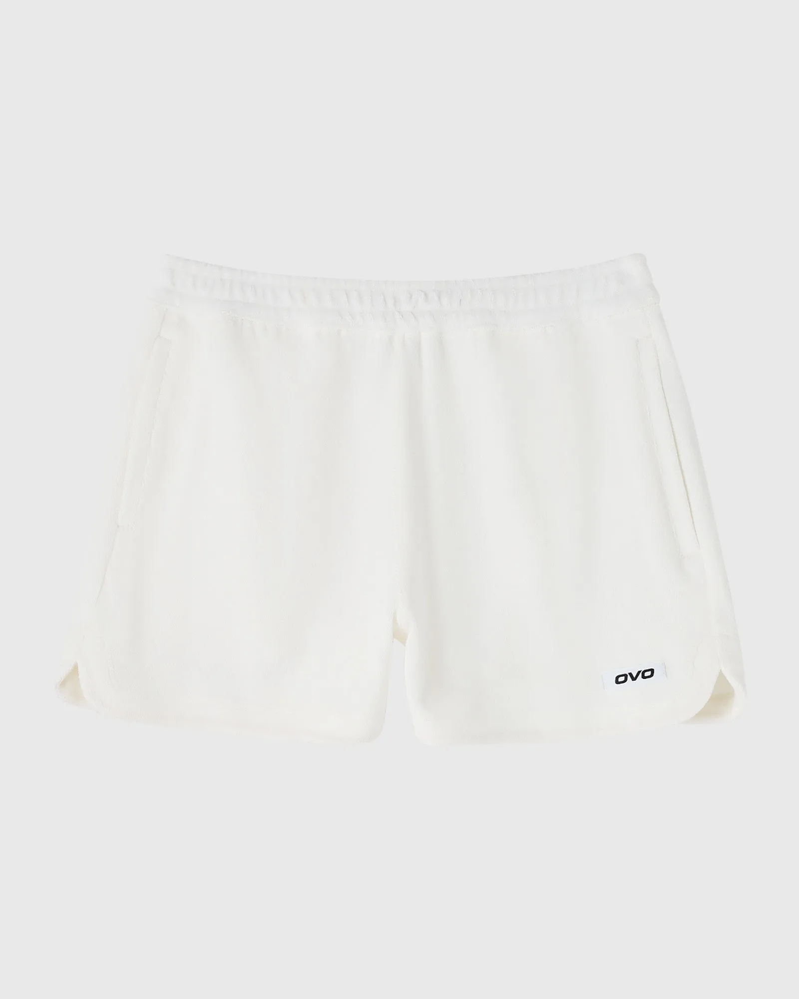 Euro Terry Cloth Sweatshort - White sold by OVO