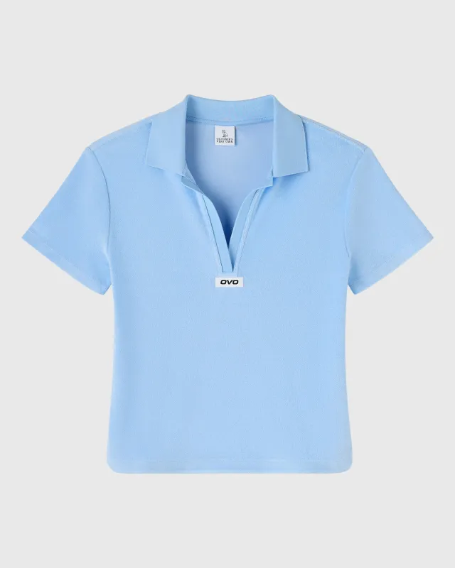 Euro Terry Cloth Polo - Light Blue sold by OVO