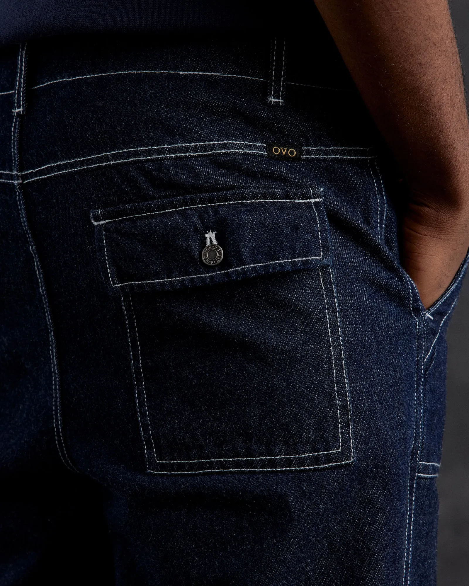 Construction Wordmark Denim Fatigue Pant - Indigo sold by OVO product image thumbnail 4