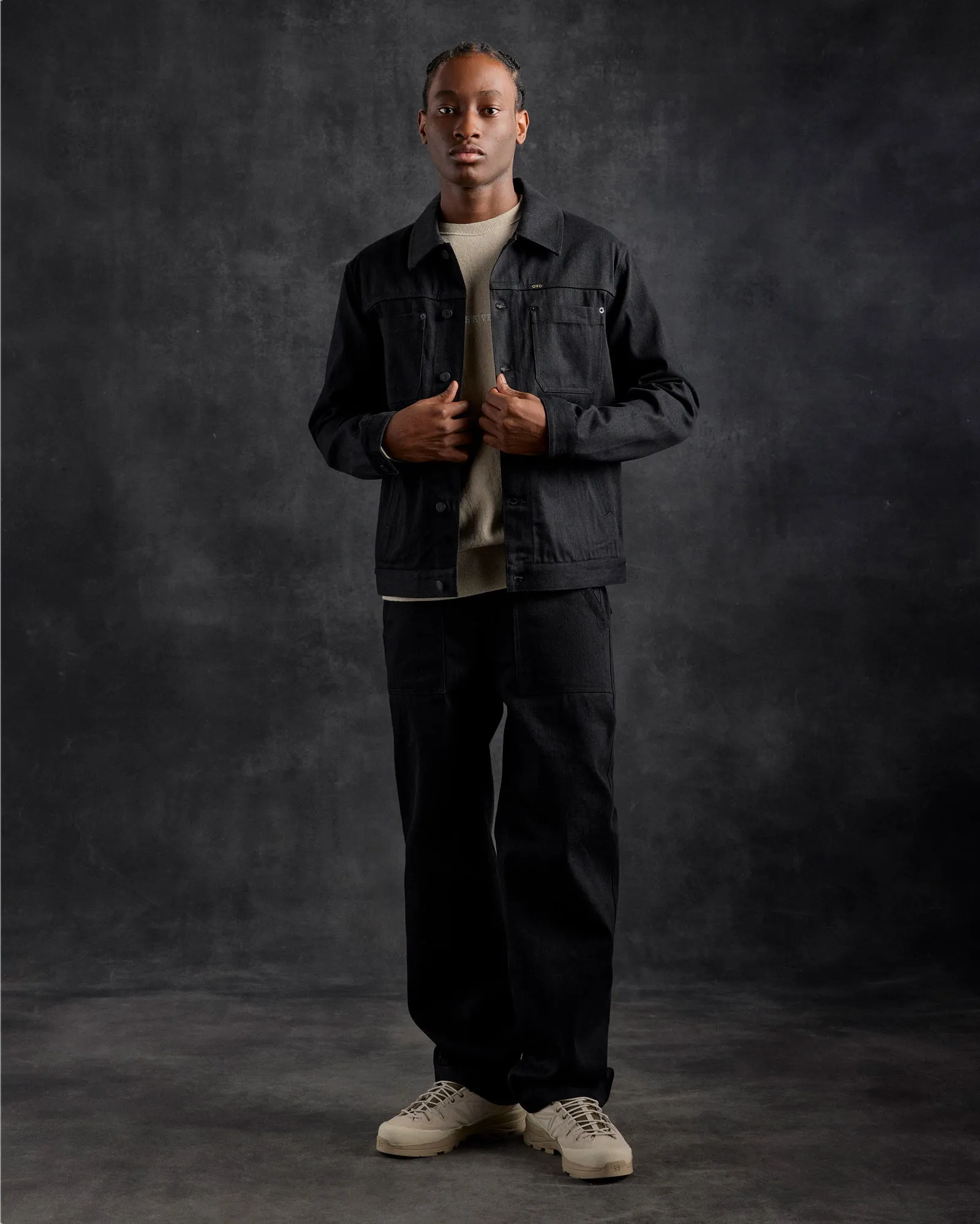 Construction Wordmark Denim Fatigue Pant - Black sold by OVO product image thumbnail 2
