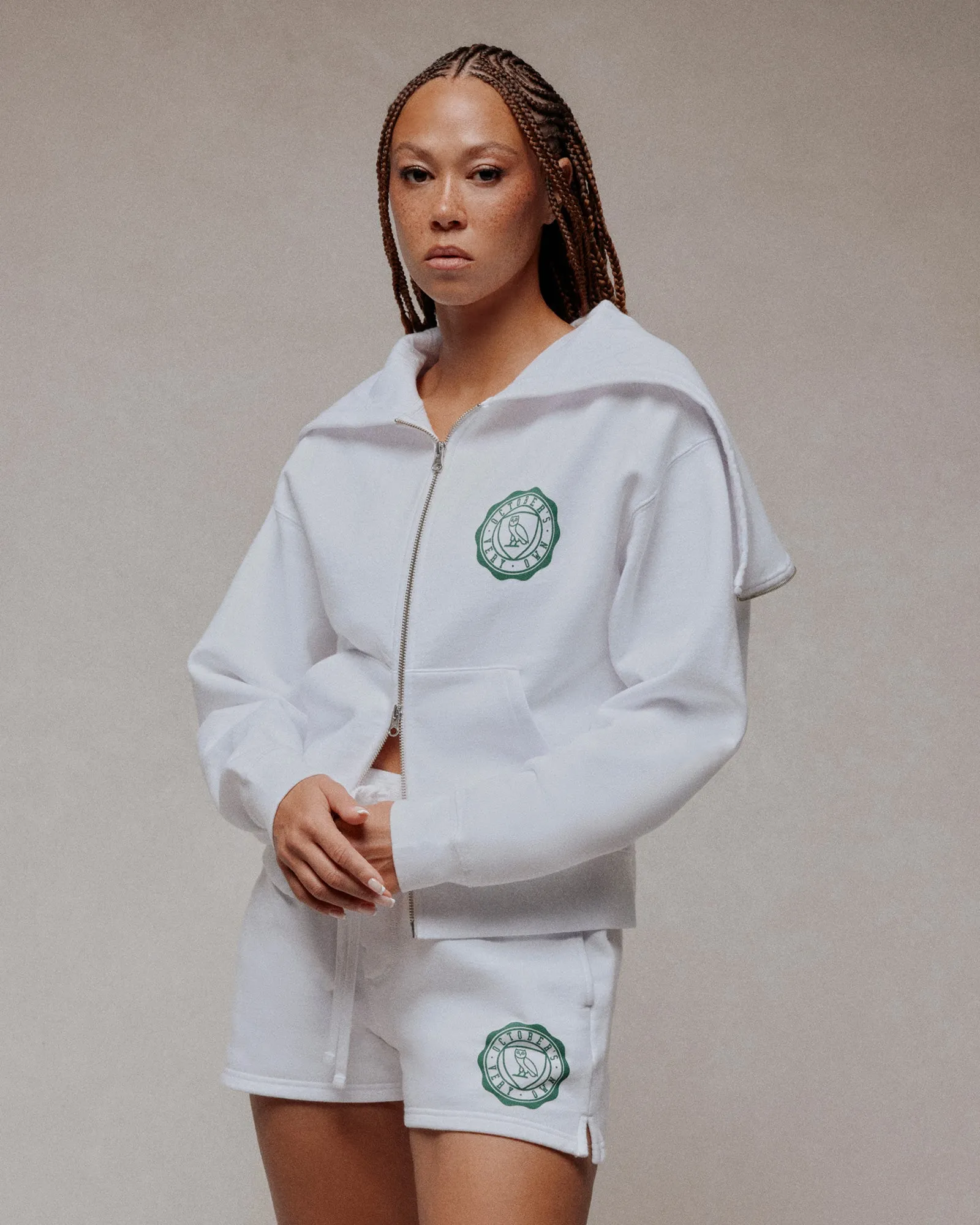 Athletics Club Sweatshort - White sold by OVO product image thumbnail 2