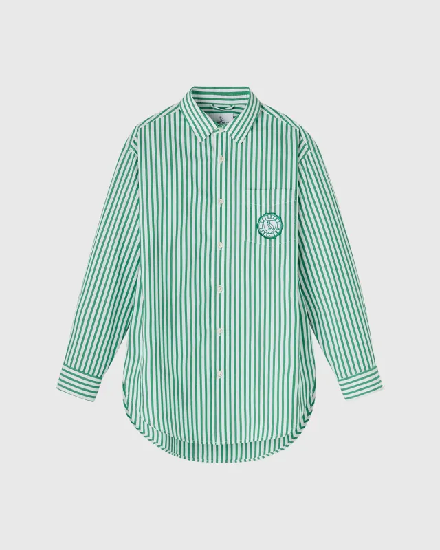 Athletics Club Poplin Striped Shirt - Green sold by OVO