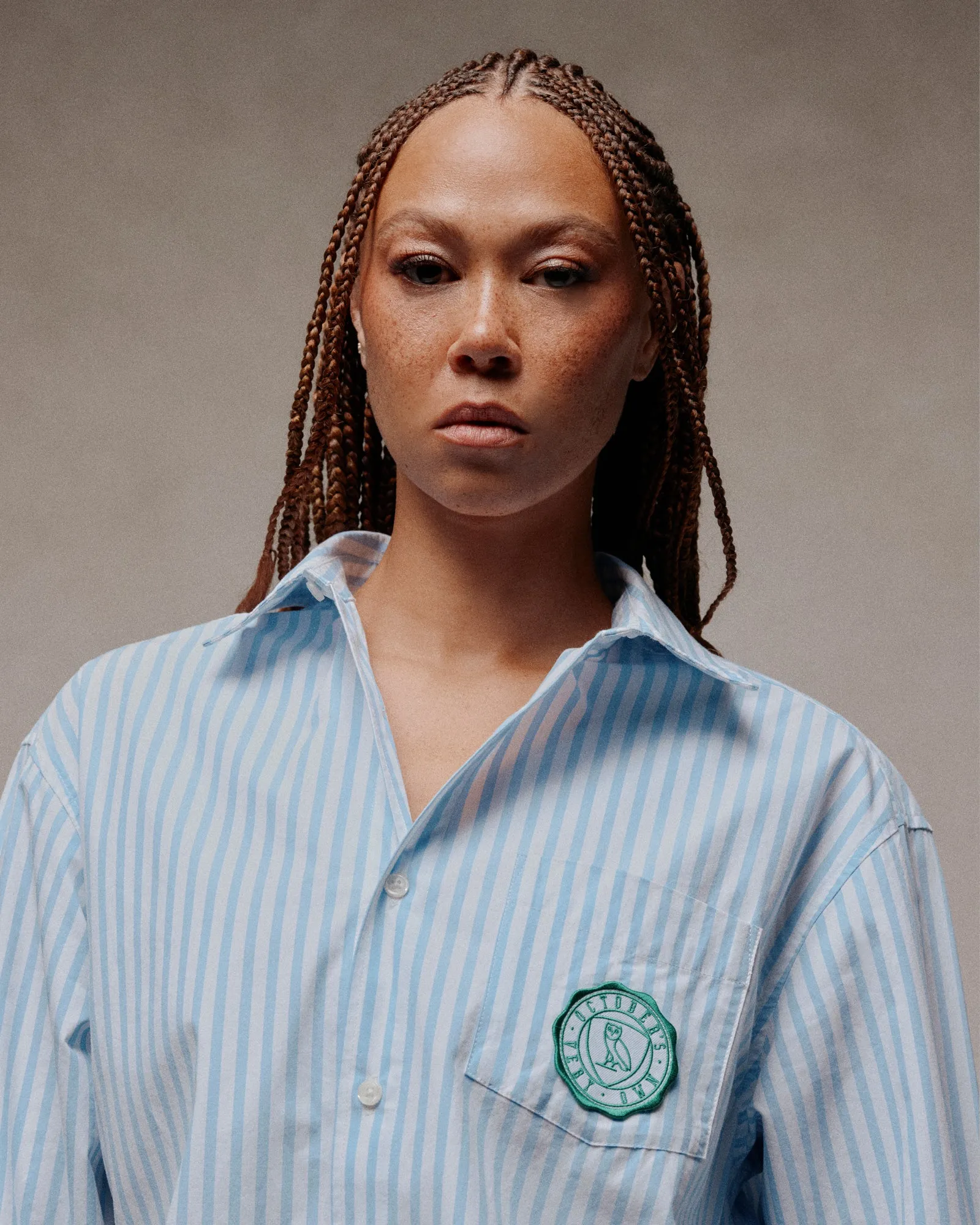 Athletics Club Poplin Striped Shirt - Light Blue sold by OVO product image thumbnail 3