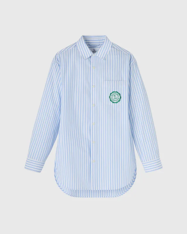 Athletics Club Poplin Striped Shirt - Light Blue sold by OVO