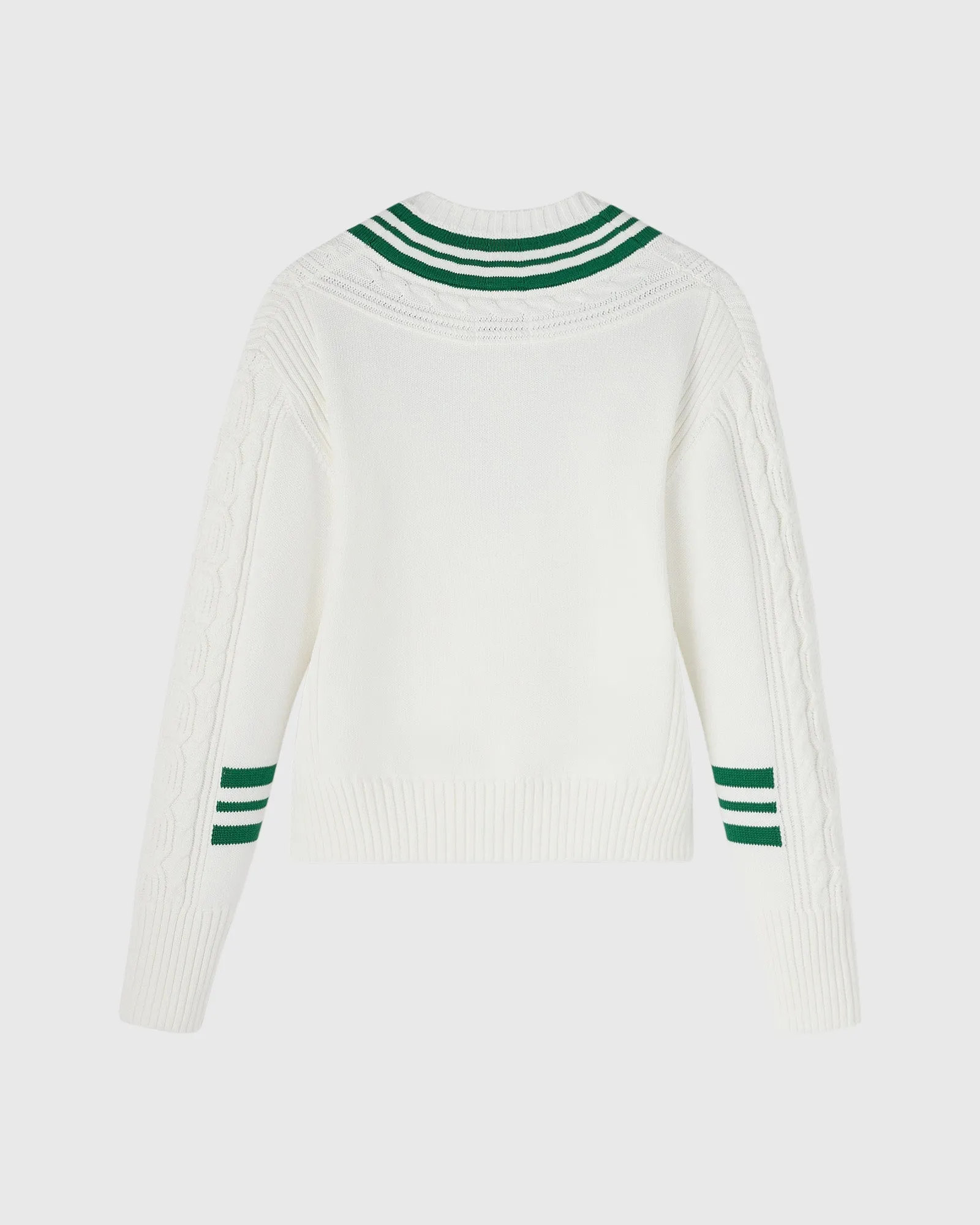 Athletics Club Cable Knit Sweater - White sold by OVO product image thumbnail 3
