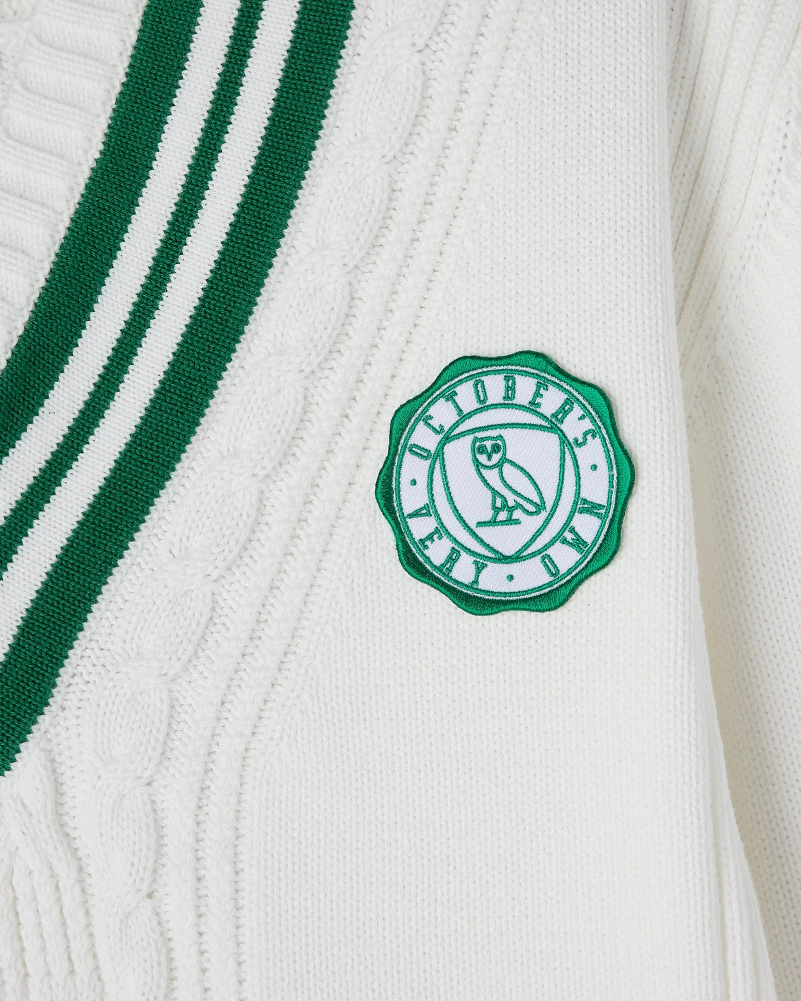 Athletics Club Cable Knit Sweater - White sold by OVO product image thumbnail 5