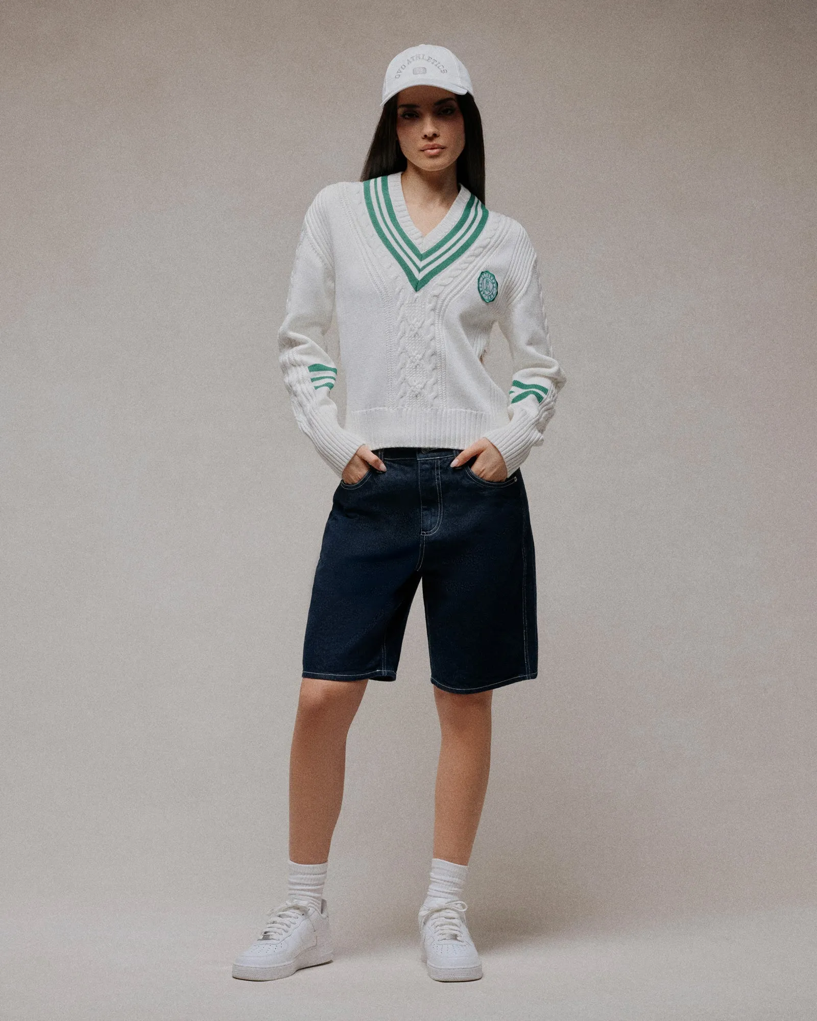 Athletics Club Cable Knit Sweater - White sold by OVO product image thumbnail 2
