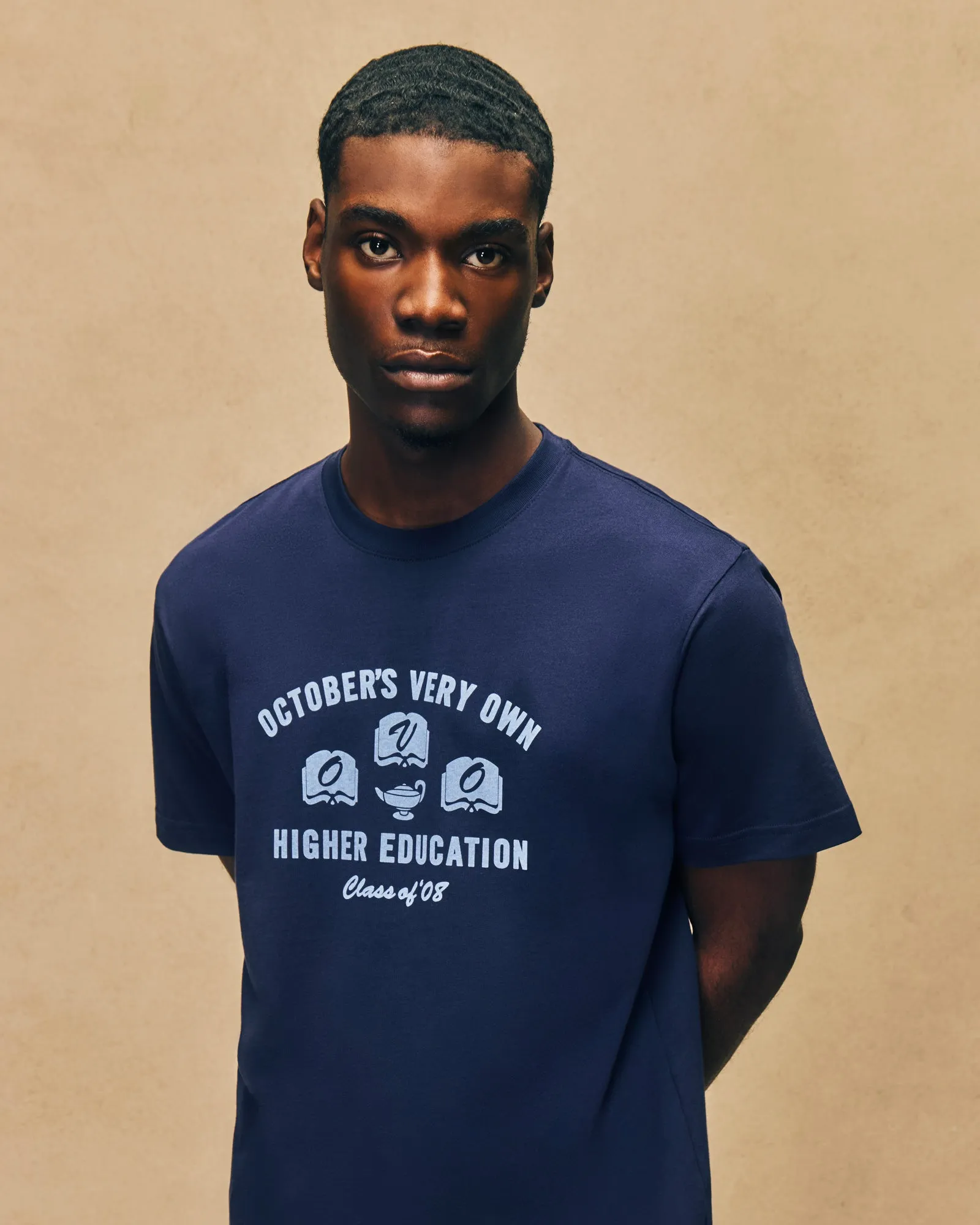 Higher Education Tee - Navy sold by OVO product image thumbnail 2