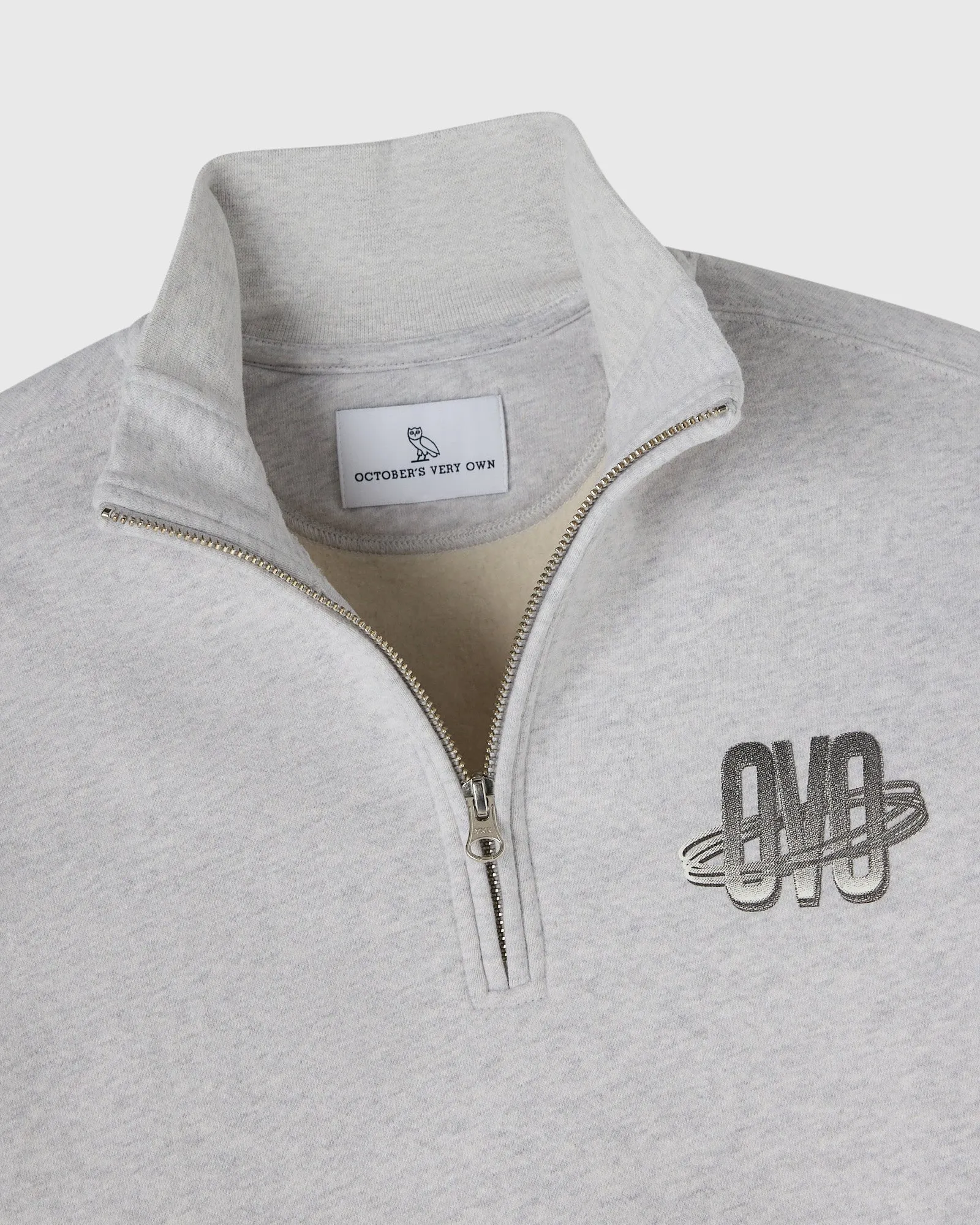 Orbit Quarter-Zip Mockneck Sweatshirt - Ash Heather Grey sold by OVO product image thumbnail 5