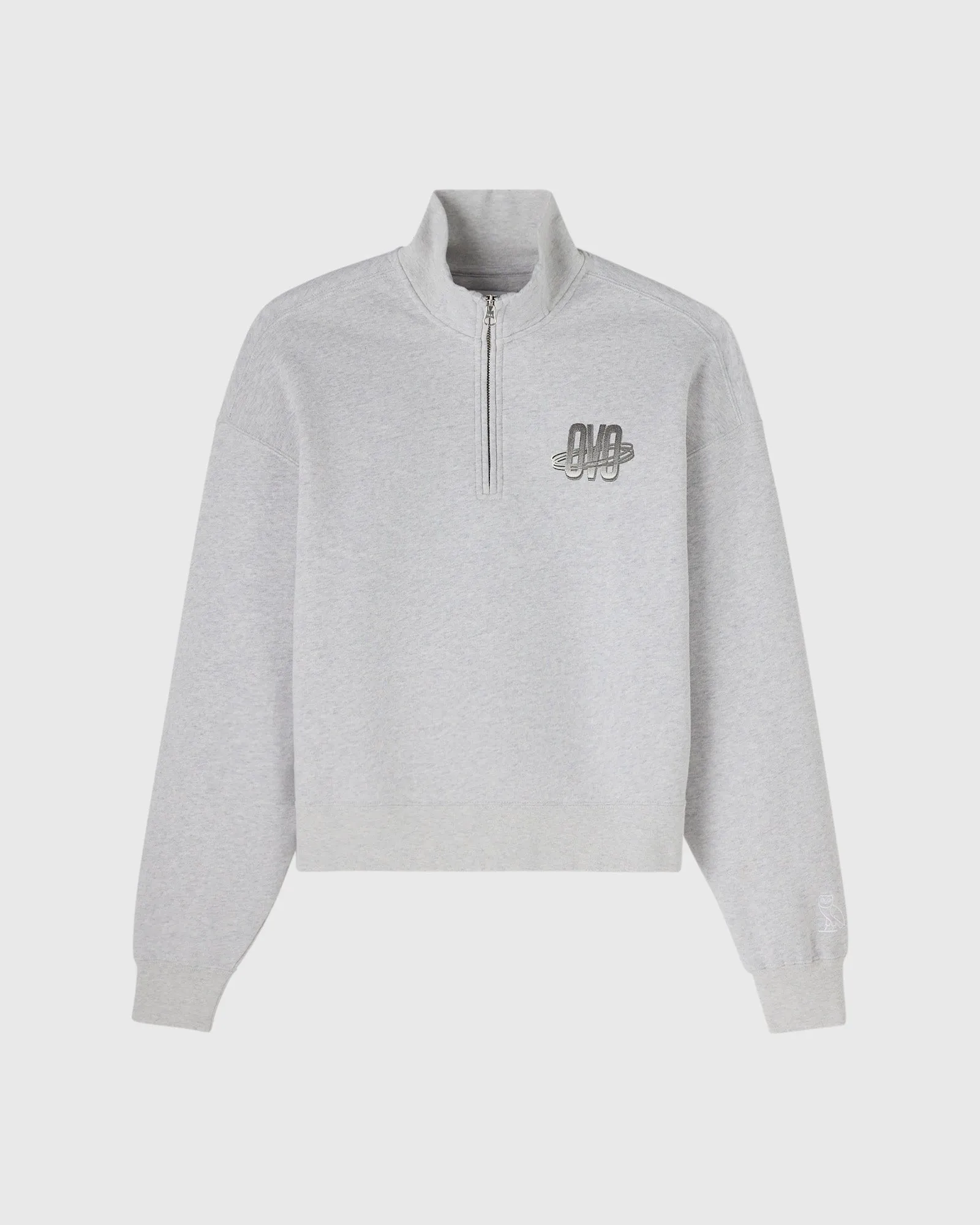 Orbit Quarter-Zip Mockneck Sweatshirt - Ash Heather Grey sold by OVO