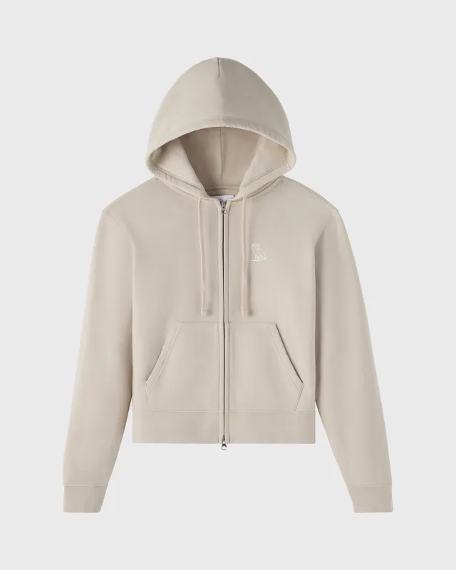 Relaxed-Fit Full-Zip Hoodie - Sand sold by OVO