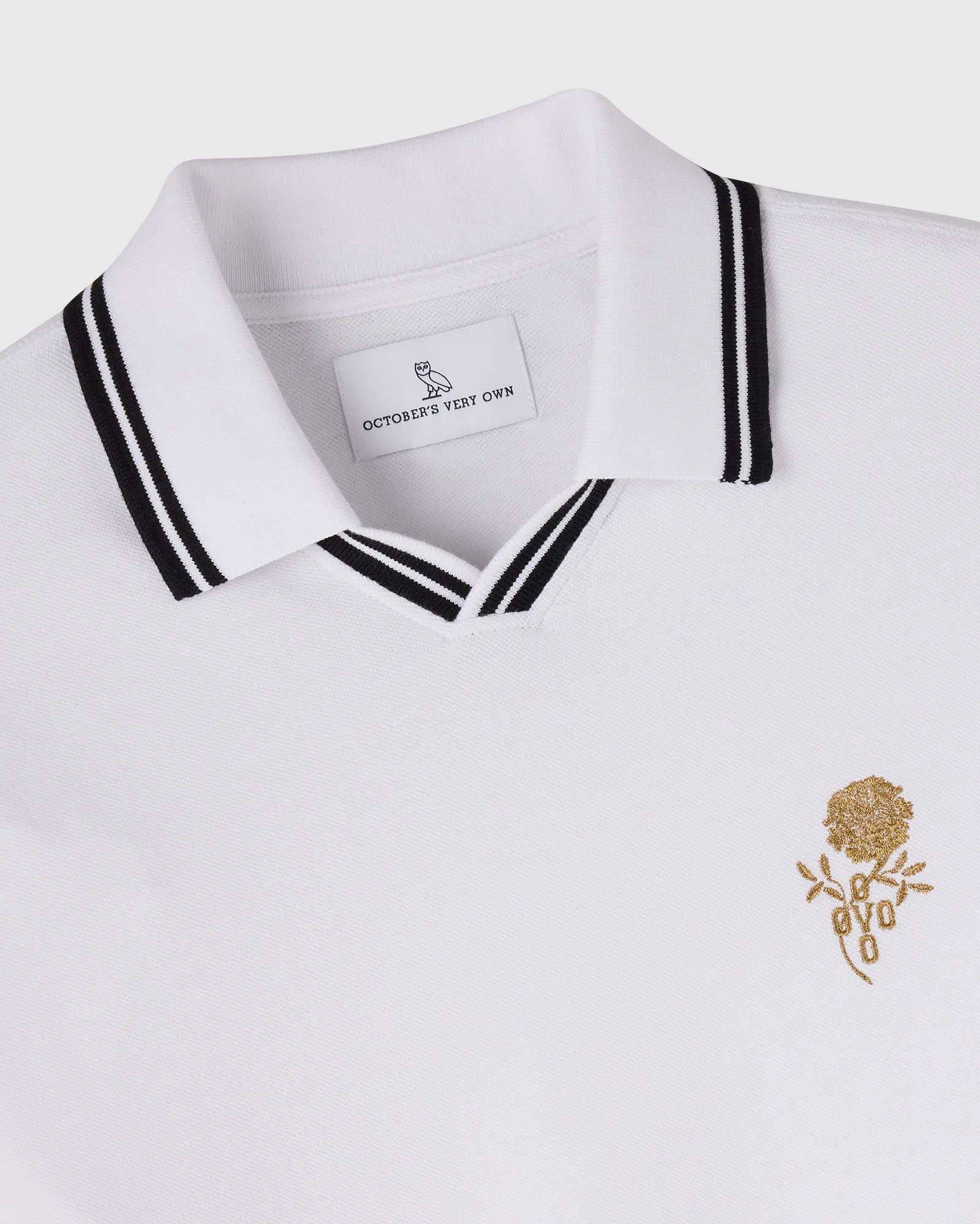 Marigold Long-Sleeve Polo - White sold by OVO product image thumbnail 3