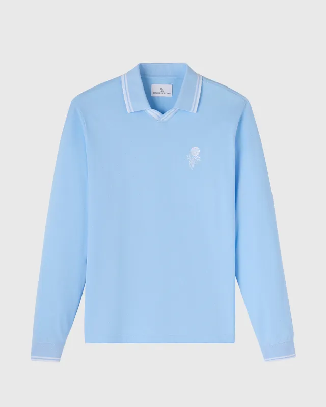 Marigold Long-Sleeve Polo - Light Blue sold by OVO