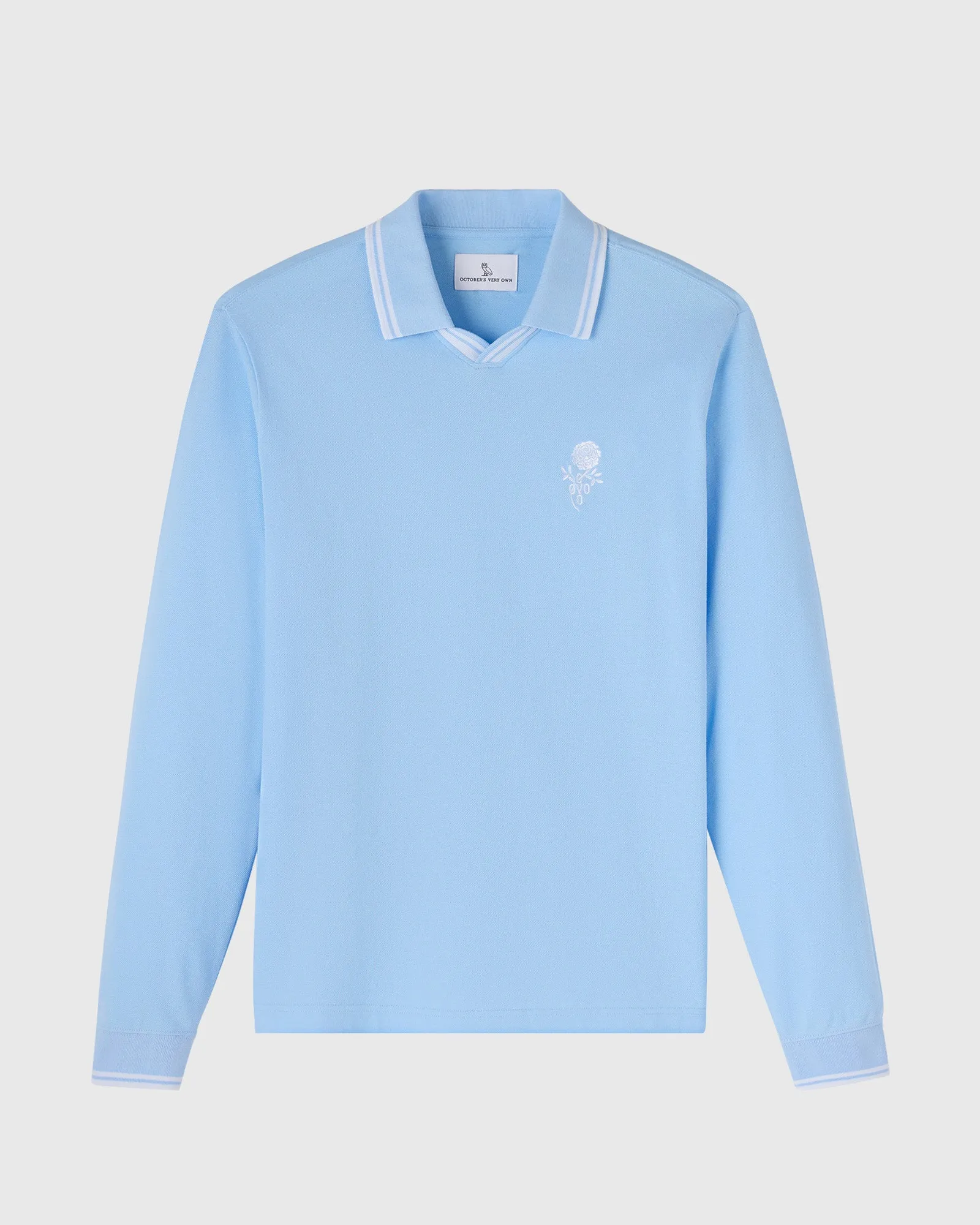Marigold Long-Sleeve Polo - Light Blue sold by OVO