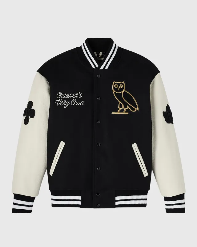 Collegiate Varsity Jacket - Black sold by OVO
