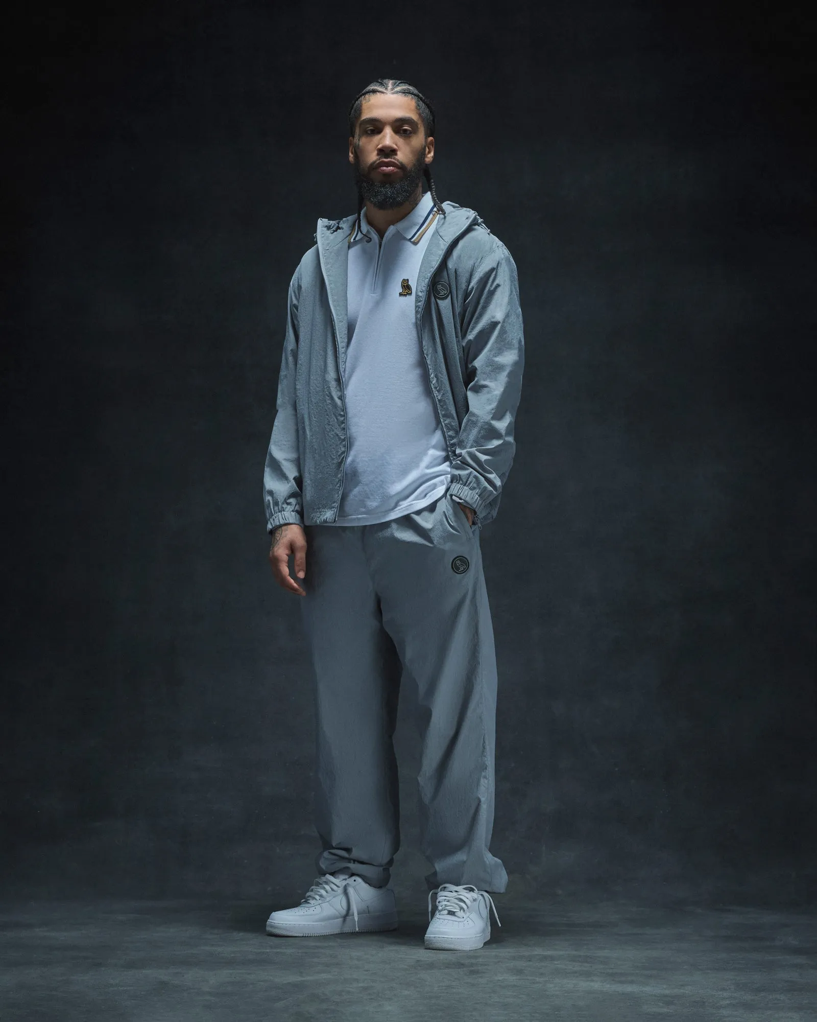 Nylon Track Jacket - Cool Grey sold by OVO product image thumbnail 3