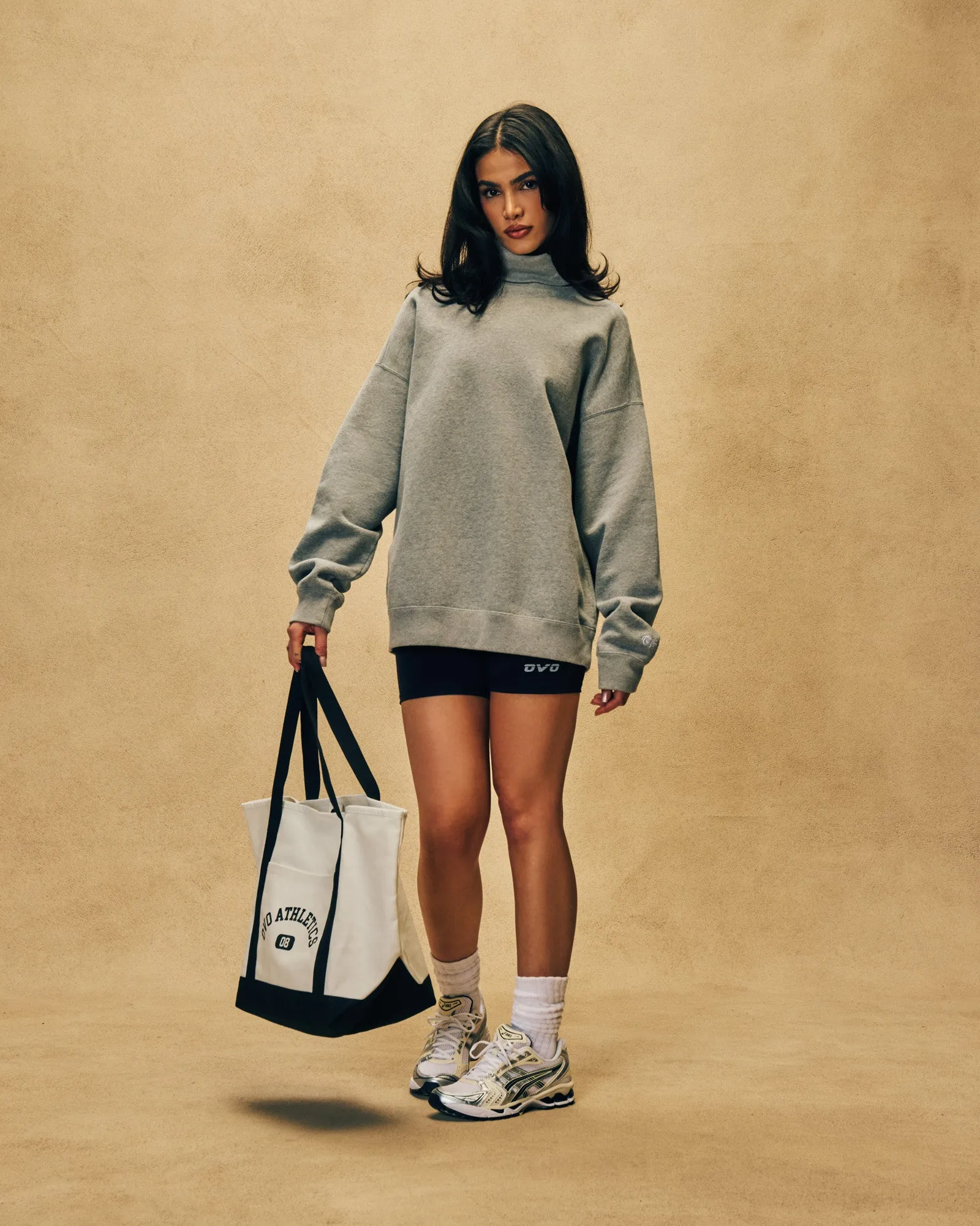 Script Fleece Turtleneck - Heather Grey sold by OVO product image thumbnail 2