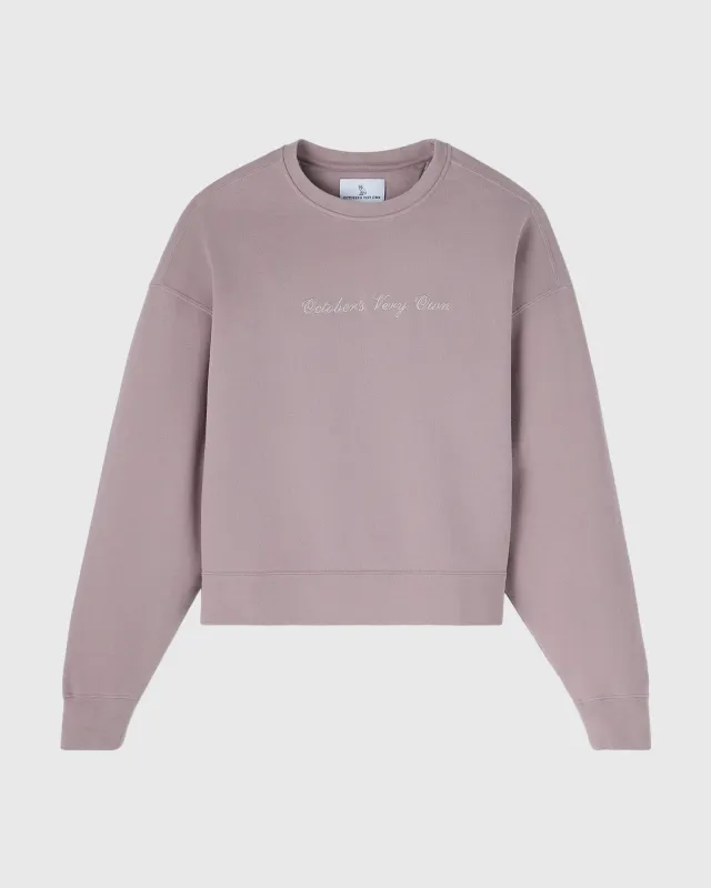 Script Fleece Crewneck - Purple Fog sold by OVO