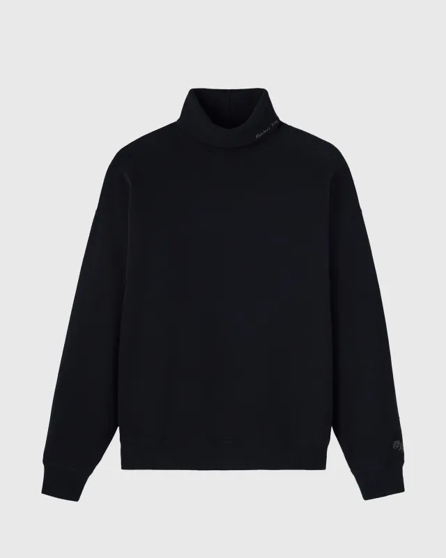 Script Fleece Turtleneck - Black sold by OVO