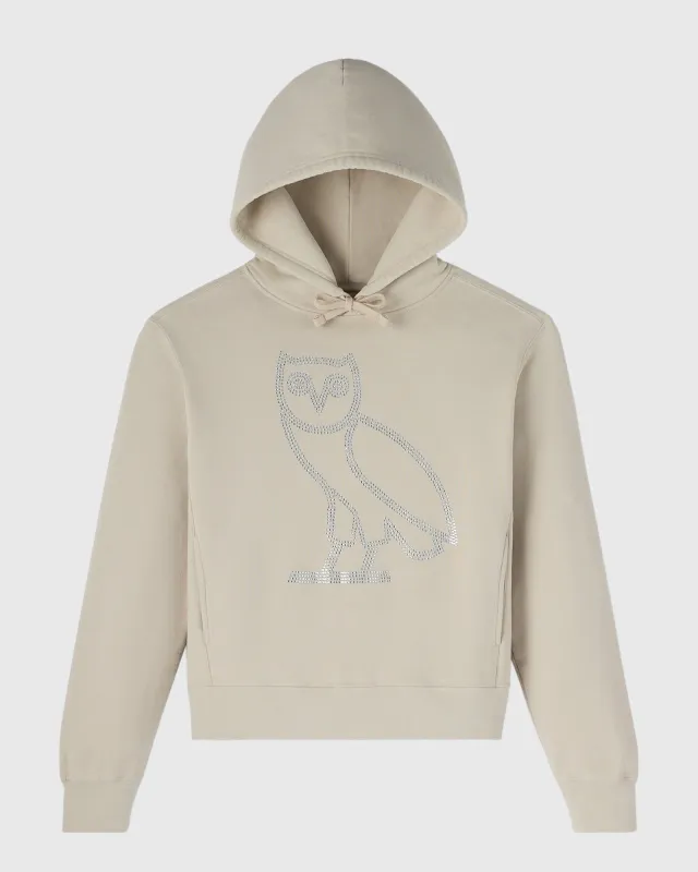 Rhinestone Icon Hoodie - Sand sold by OVO